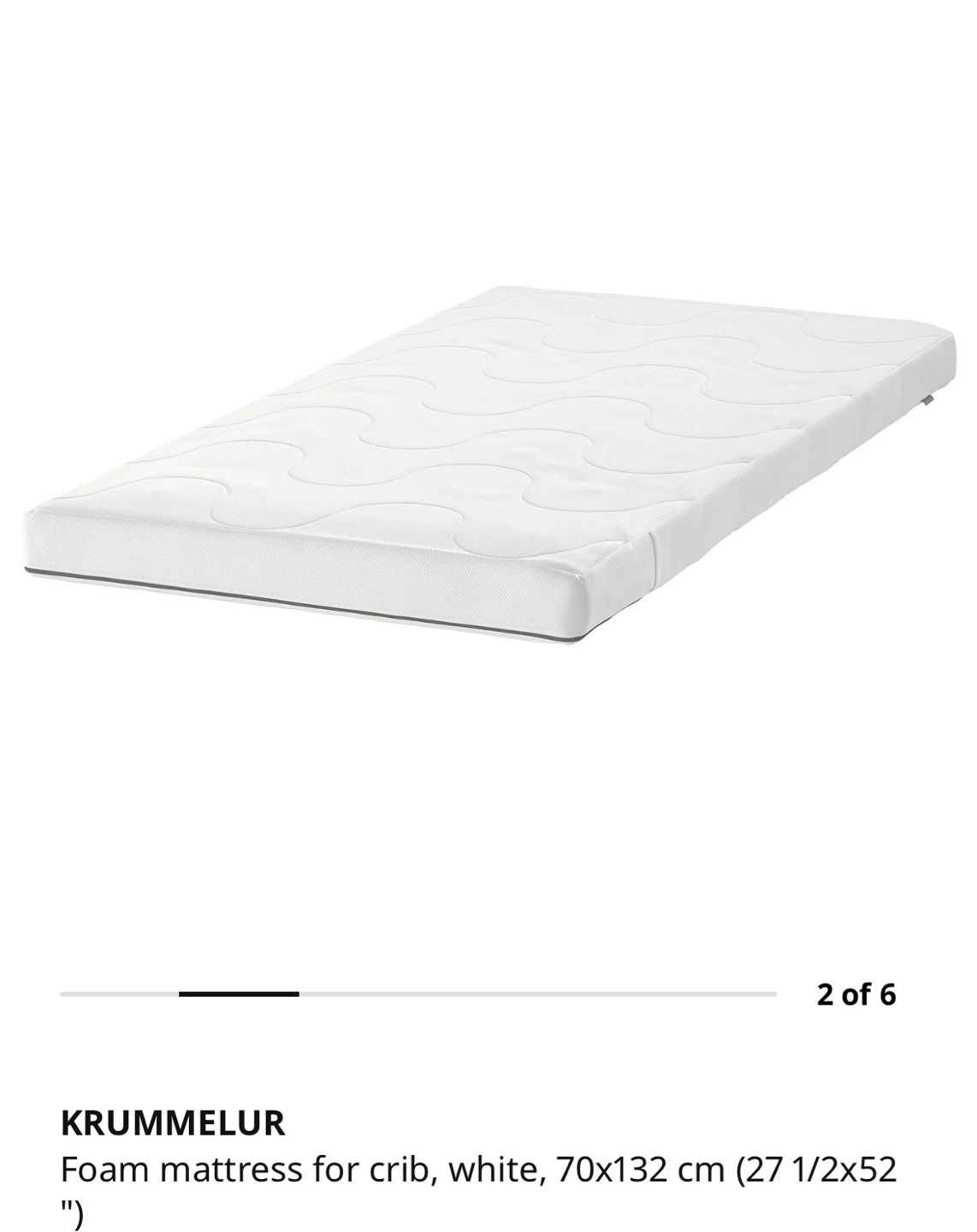 IKEA KRUMMELUR Crib Mattress - photo 2