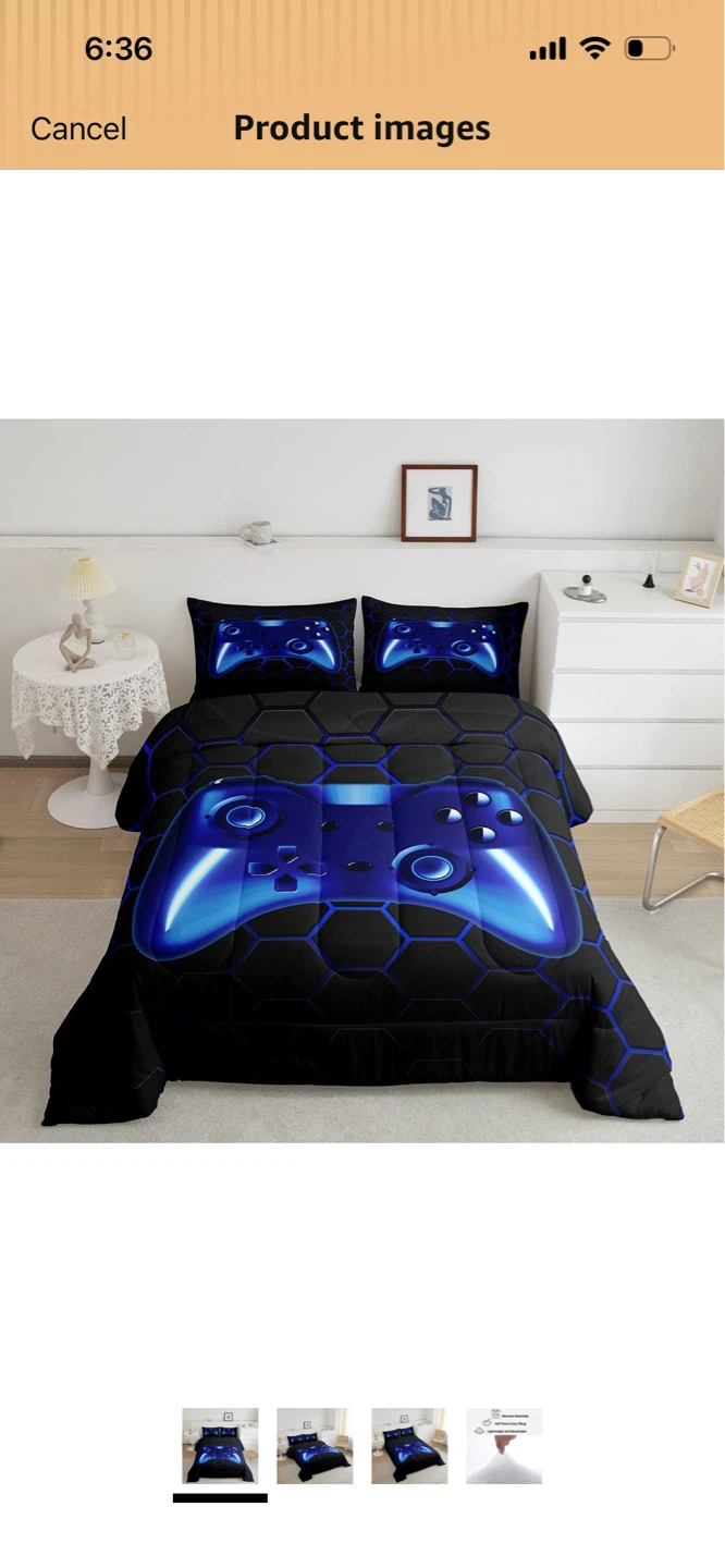 Brand New-Manfei Gamer Controller Duvet Cover Set 200x229 - photo 5