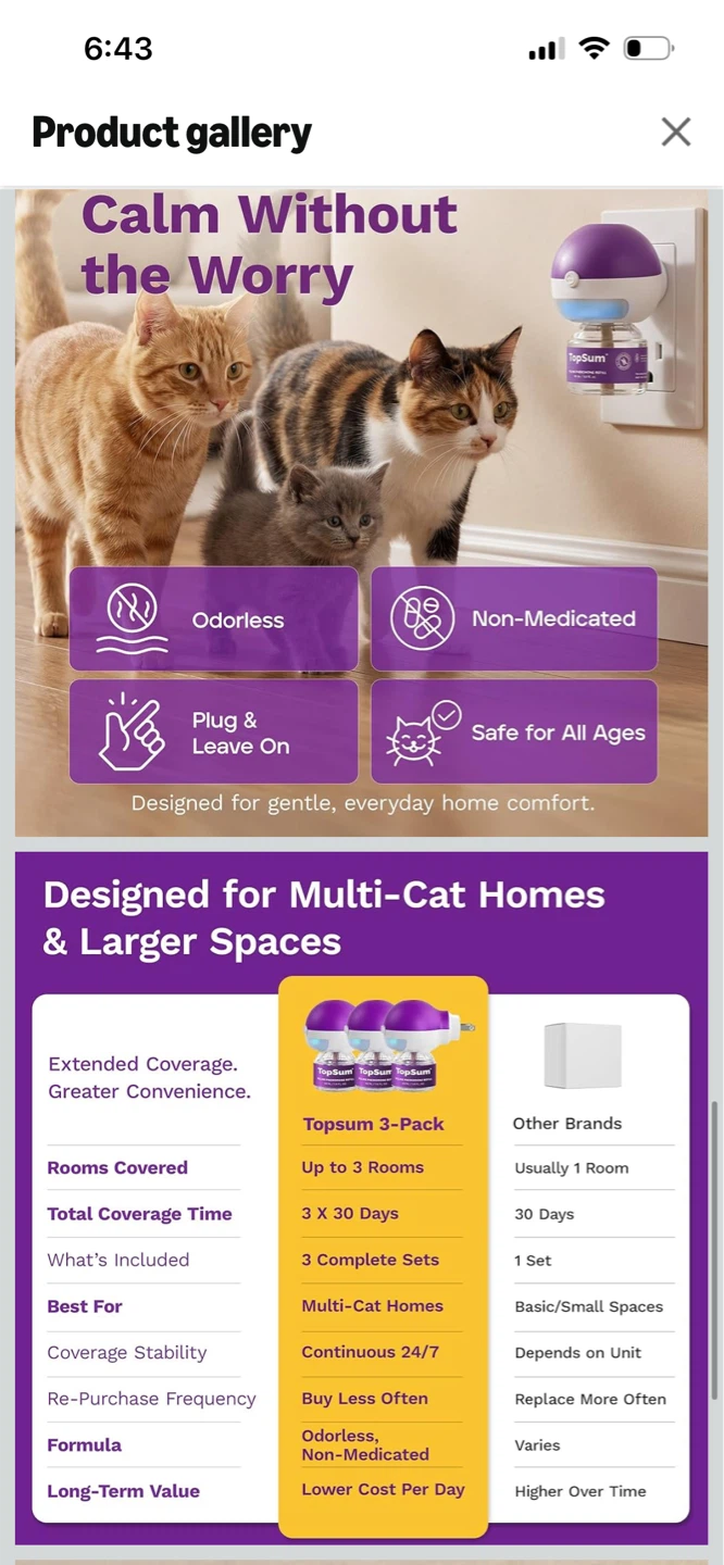 New-TopSum Feline Pheromone Diffuser - 2 Pack - photo 5