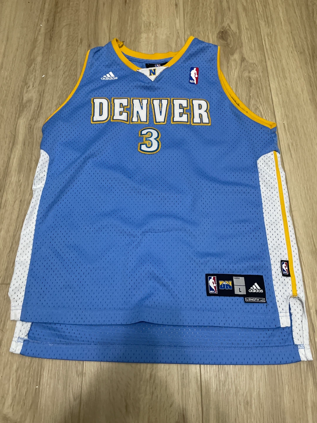 Authentic Denver Nuggets Allen Iverson Jersey Size L