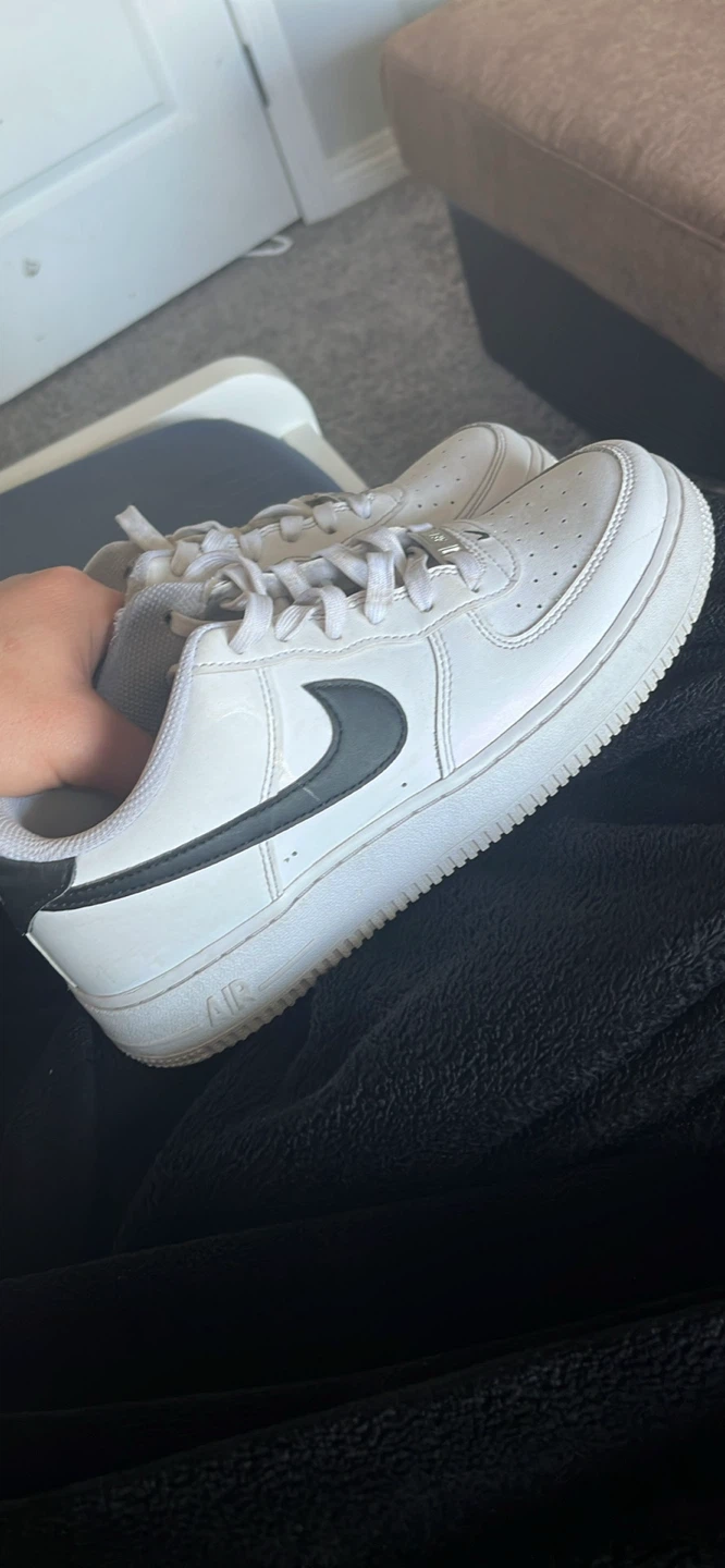 Nike Air Force 1 White Black Sneakers - photo 2