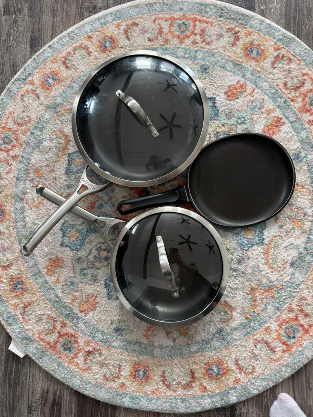 Calphalon Nonstick Cookware Set of 2 & Starfrit Crepe Pan