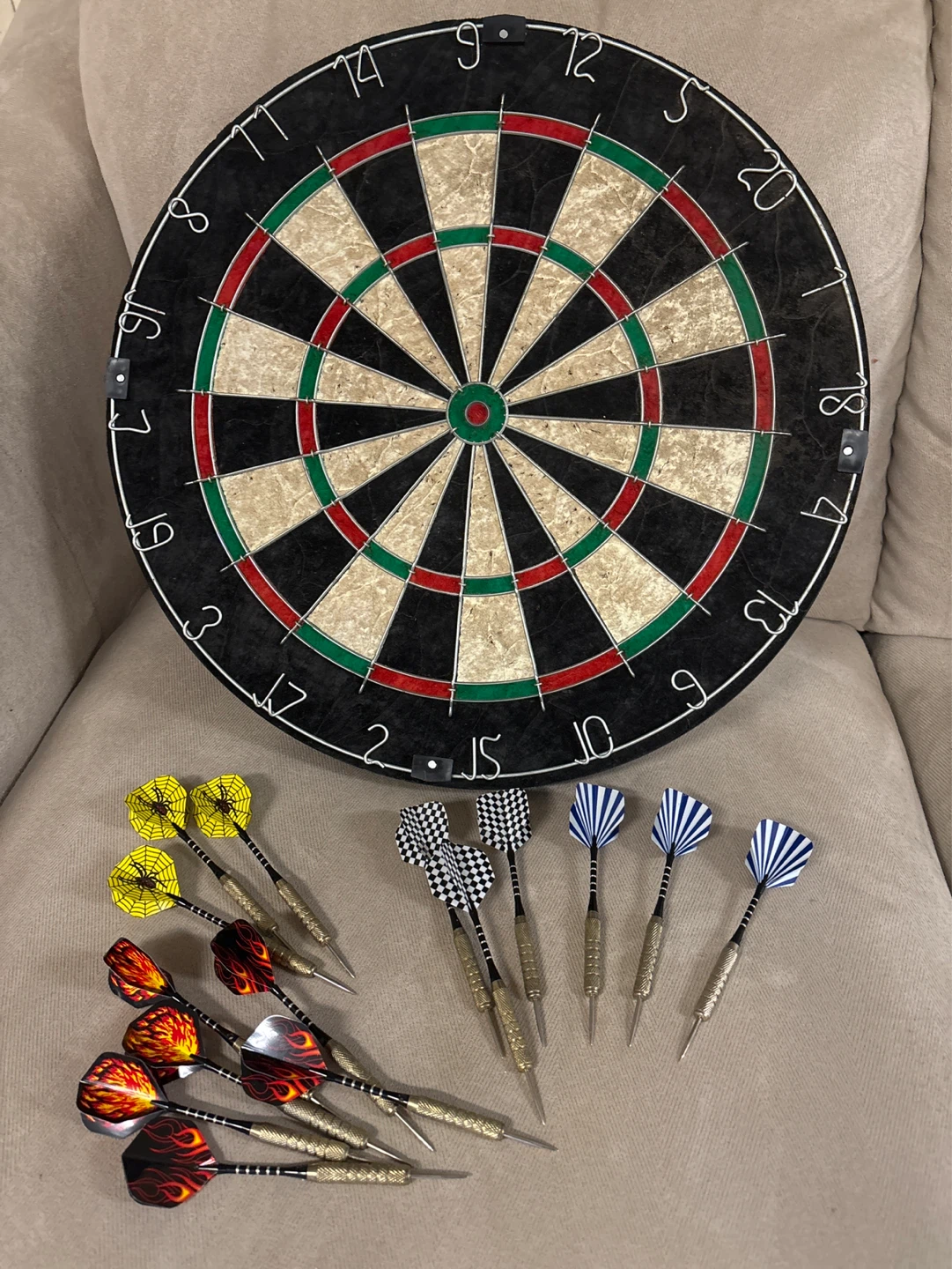 Dartboard with Darts