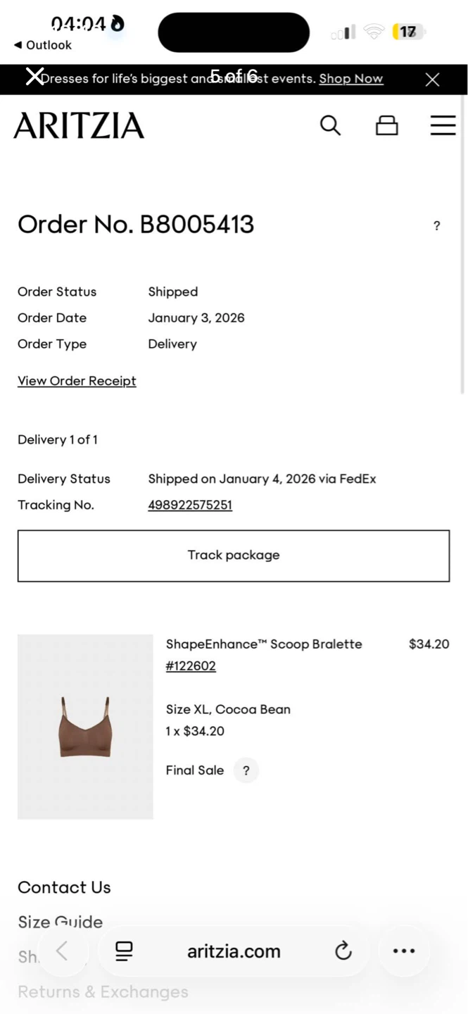 Aritzia Bralette XL Cocoa Bean - photo 5