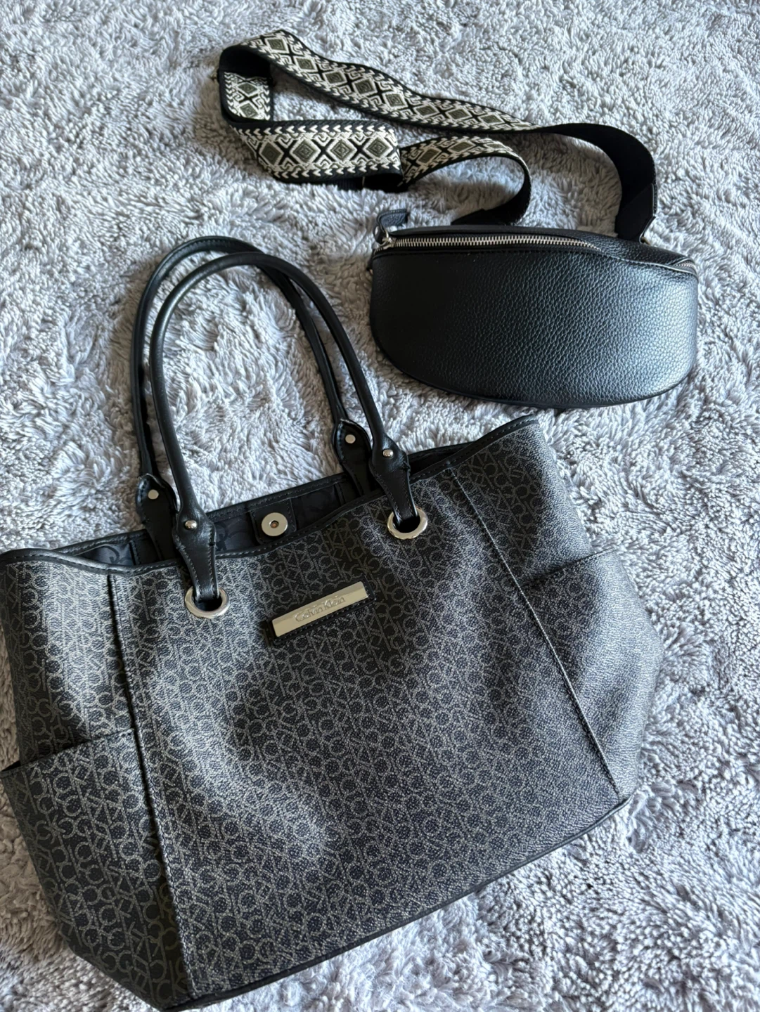 Calvin Klein Tote Bag and Belt Bag Set