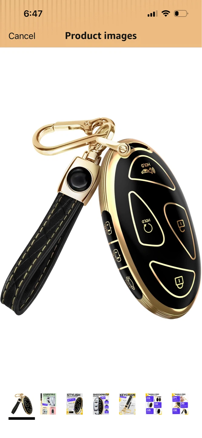 New-Car Key Fob Case with Keychain Set  Of 2 !