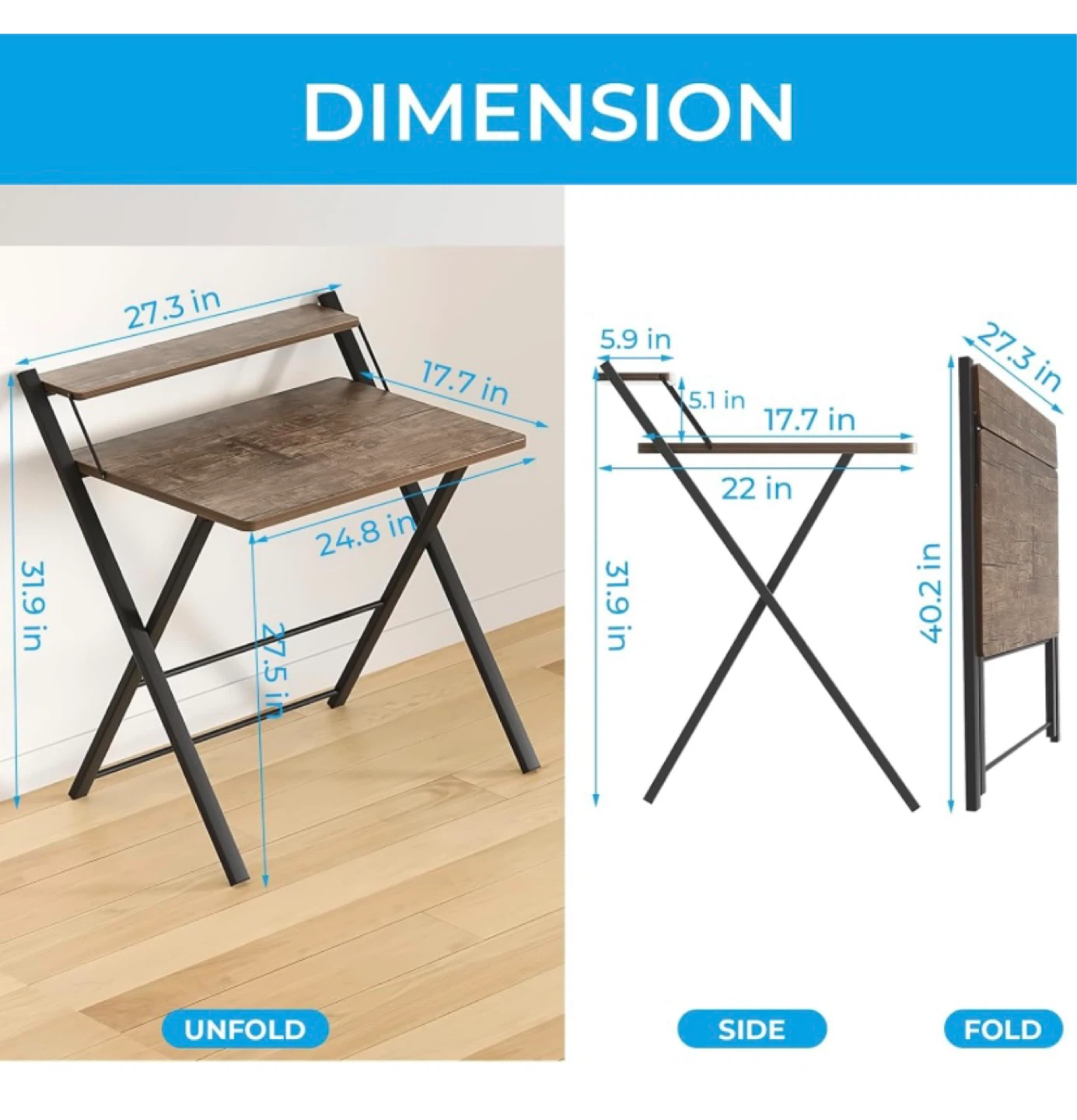 Industrial style Art and work Desk + Chair Set - photo 4