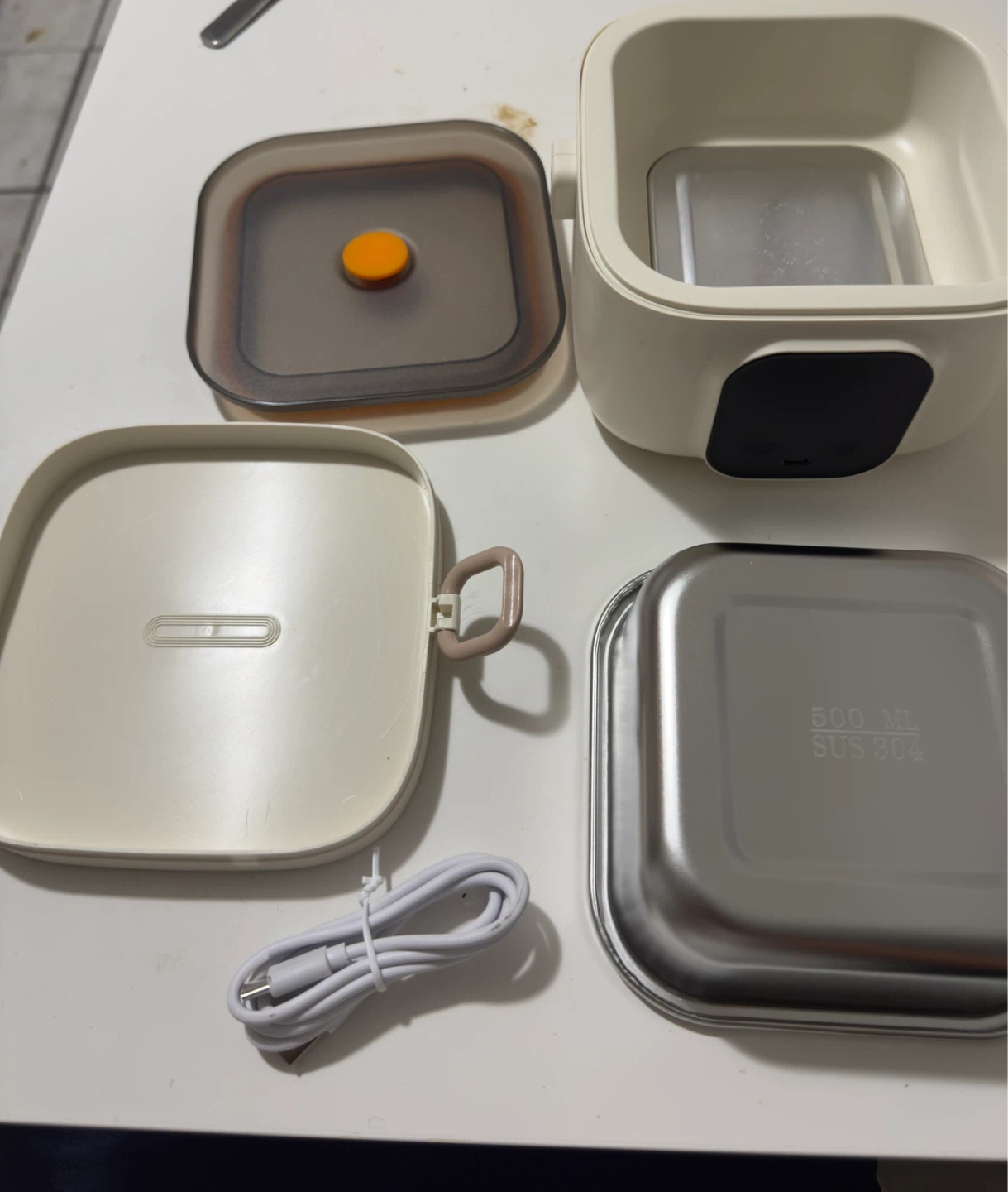 Portable Electric Lunch Box - 500ml SUS304 Stainless Steel - photo 2