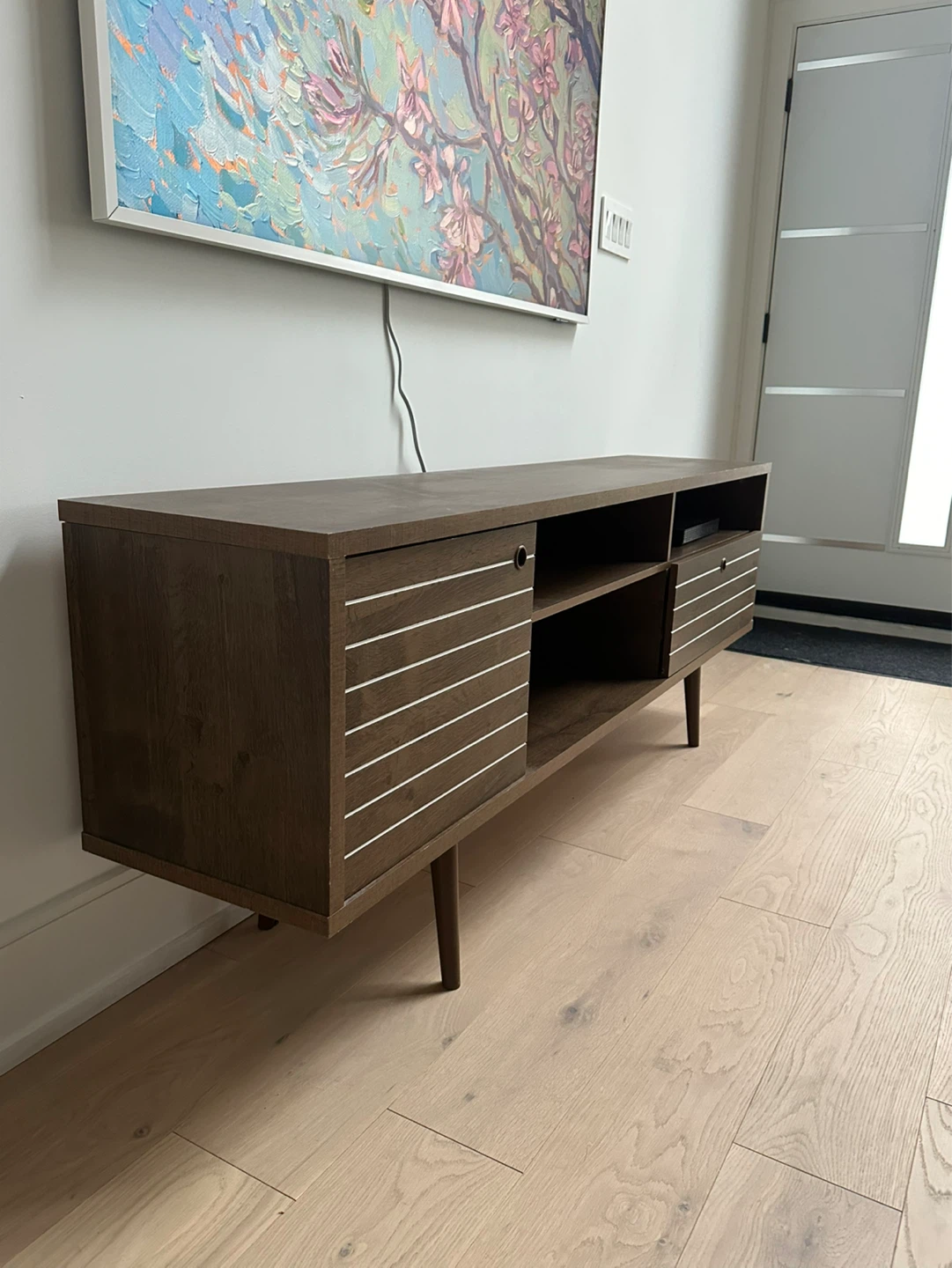 Mid-Century Modern TV Stand - 71” - Rustic Brown - photo 2
