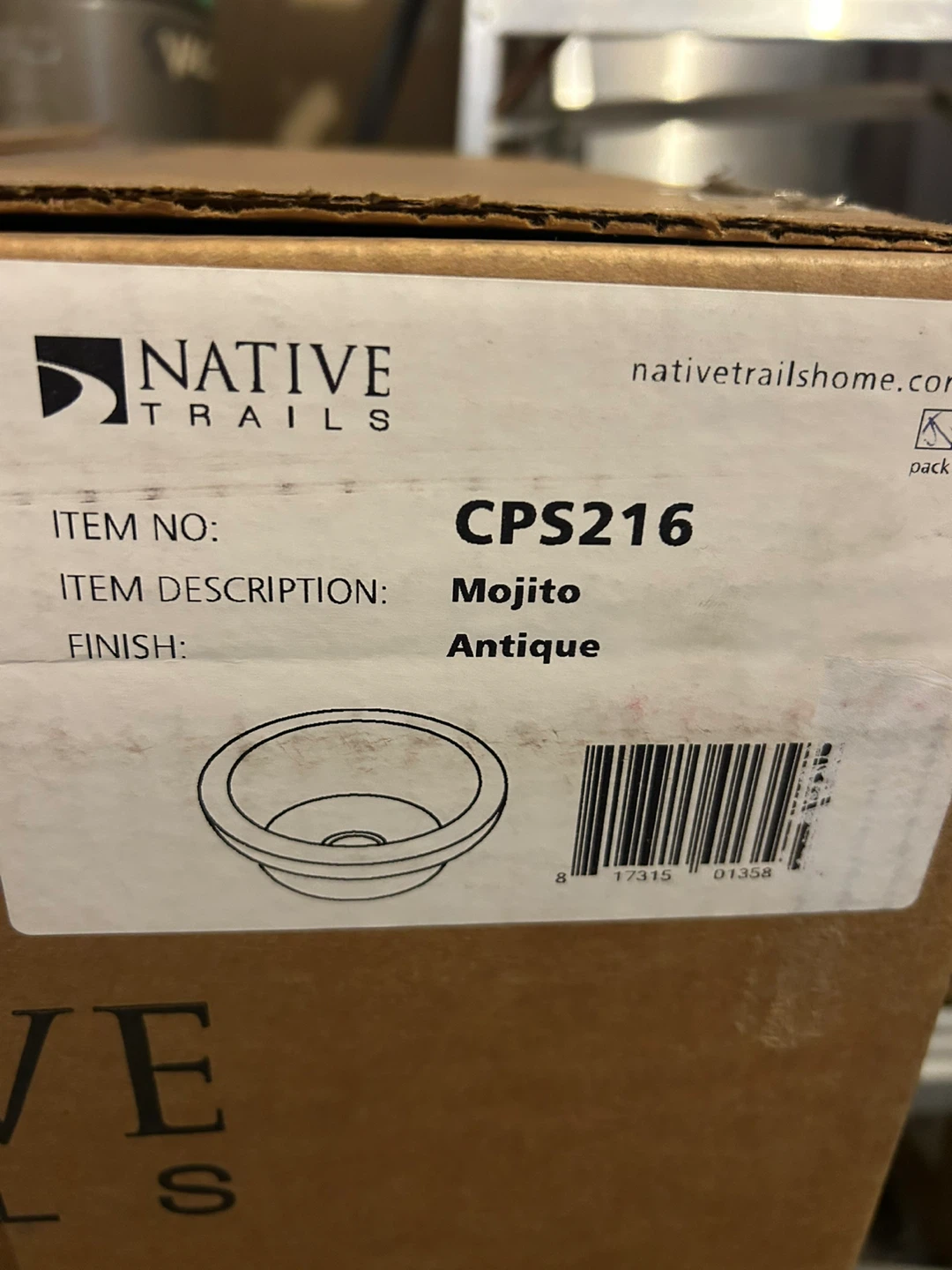 Native Trails Mojito Copper Sink - Antique Finish