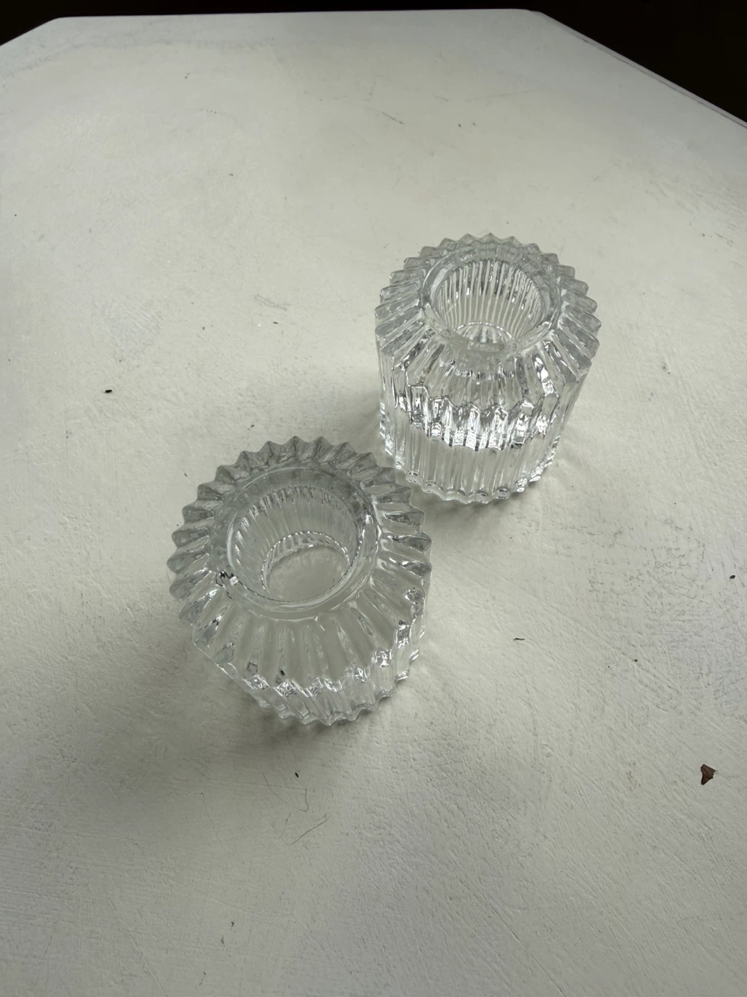 Glass tealight/taper holders set - photo 4