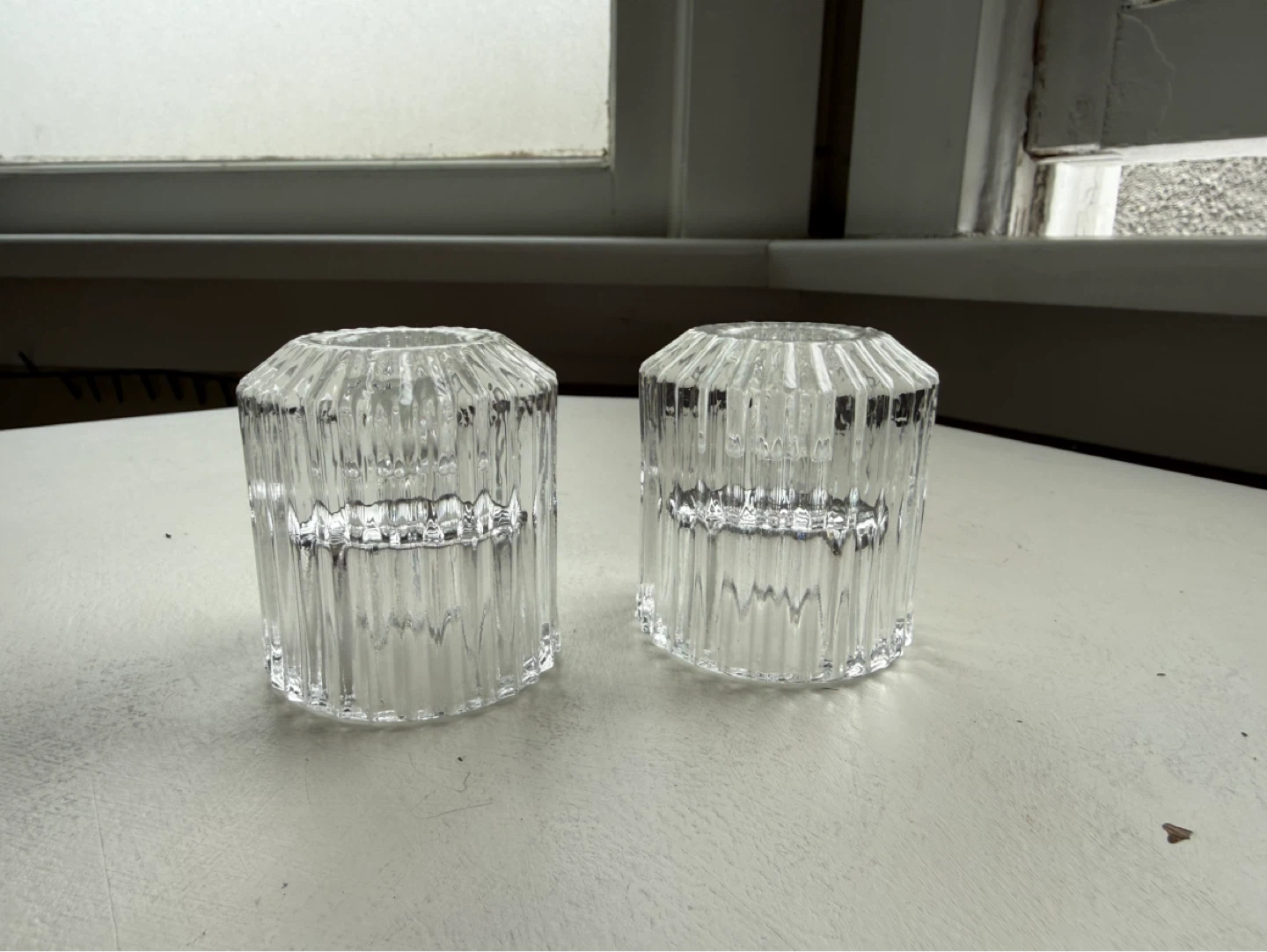 Glass tealight/taper holders set - photo 3