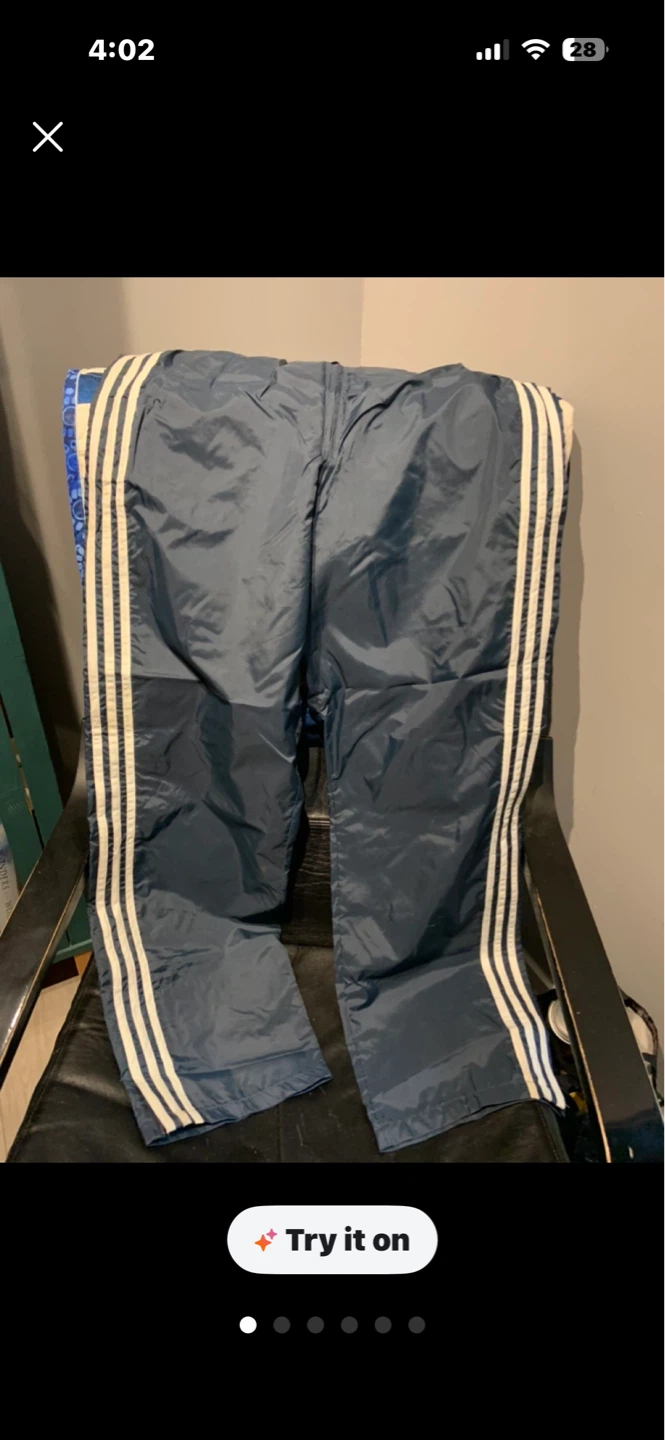 🧡 Adidas Track Pants Navy Blue Size L - photo 2