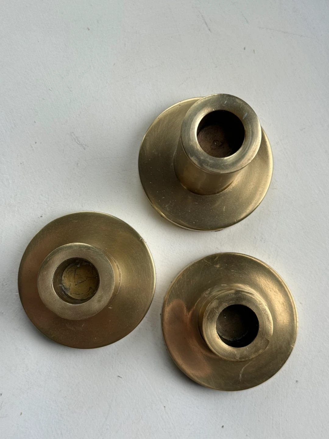 Pottery Barn brass taper holders set - photo 4