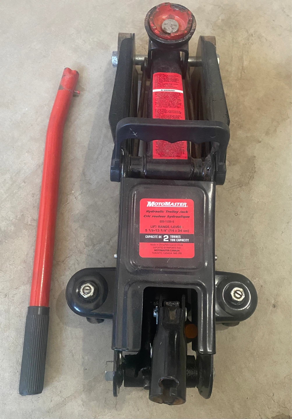 Motomaster Hydraulic 2 Ton Trolley Jack - photo 3