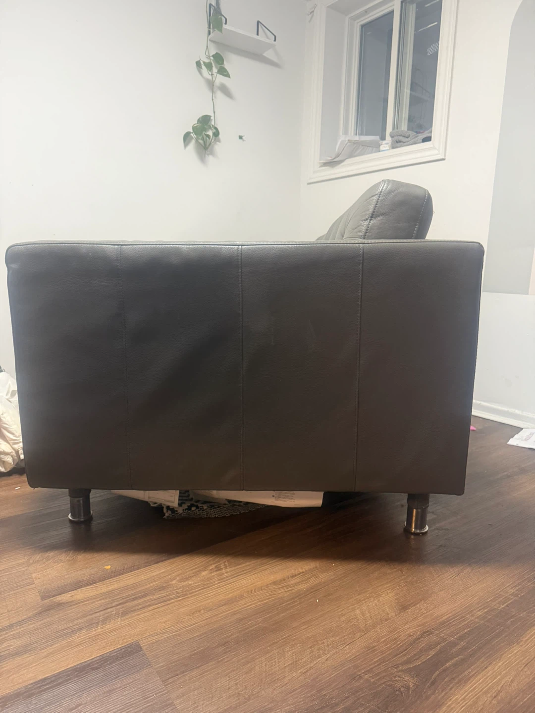 Grey Tufted Loveseat - photo 3