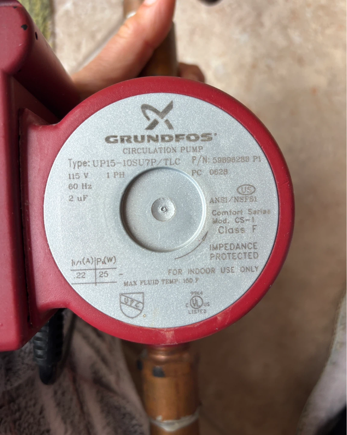 Grundfos UP15-10SU7/TLC Circulation Pump