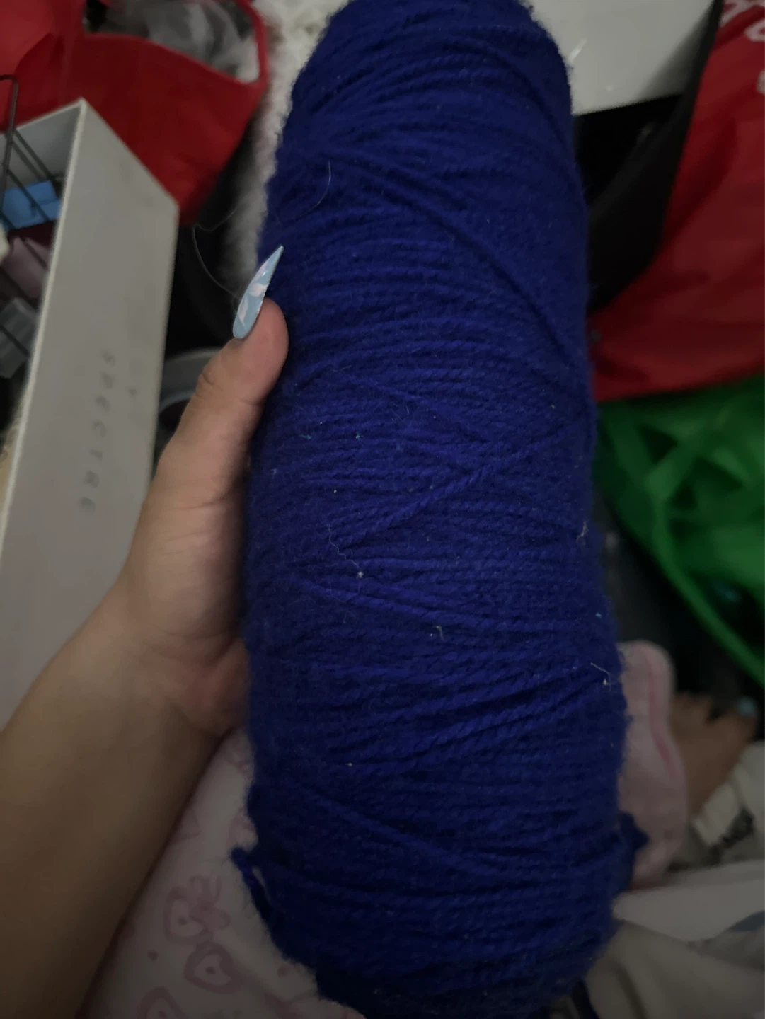 Large Skein of Royal Blue Yarn