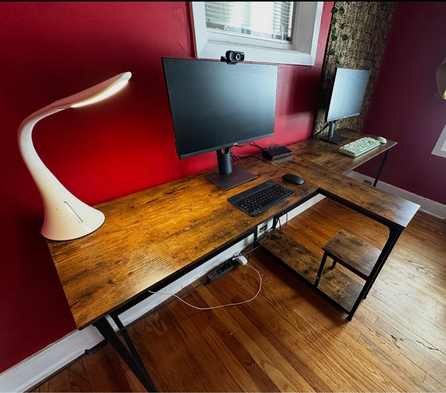Two Person Desk - Rustic wood and Industrial metal style - photo 3