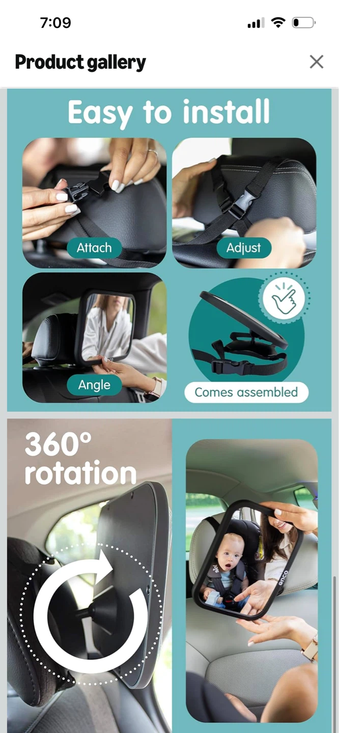 New-Onco Black Baby Car Mirror! - photo 2