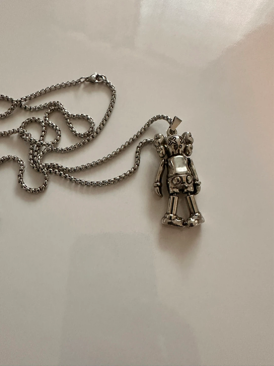 Skateboard and Kaws Pendant Necklace