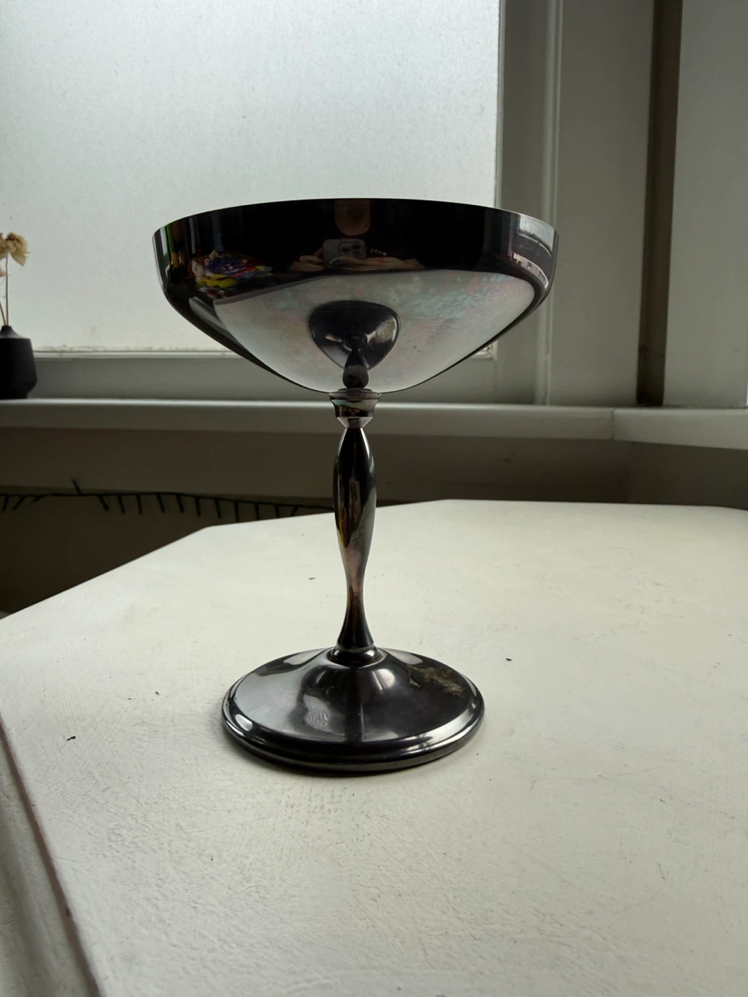 Silver-plated cocktail coupe