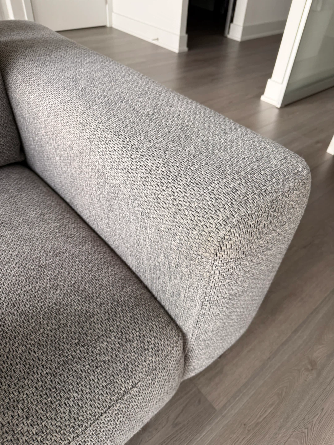 Grey Fabric Loveseat Sofa - photo 3