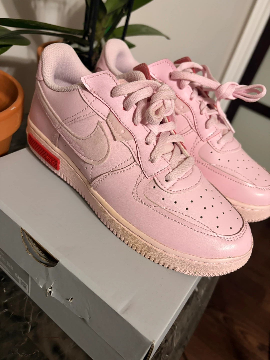 Nike Force 1 Fontanka (PS) Pink Sneakers - Youth Size 3Y - photo 2