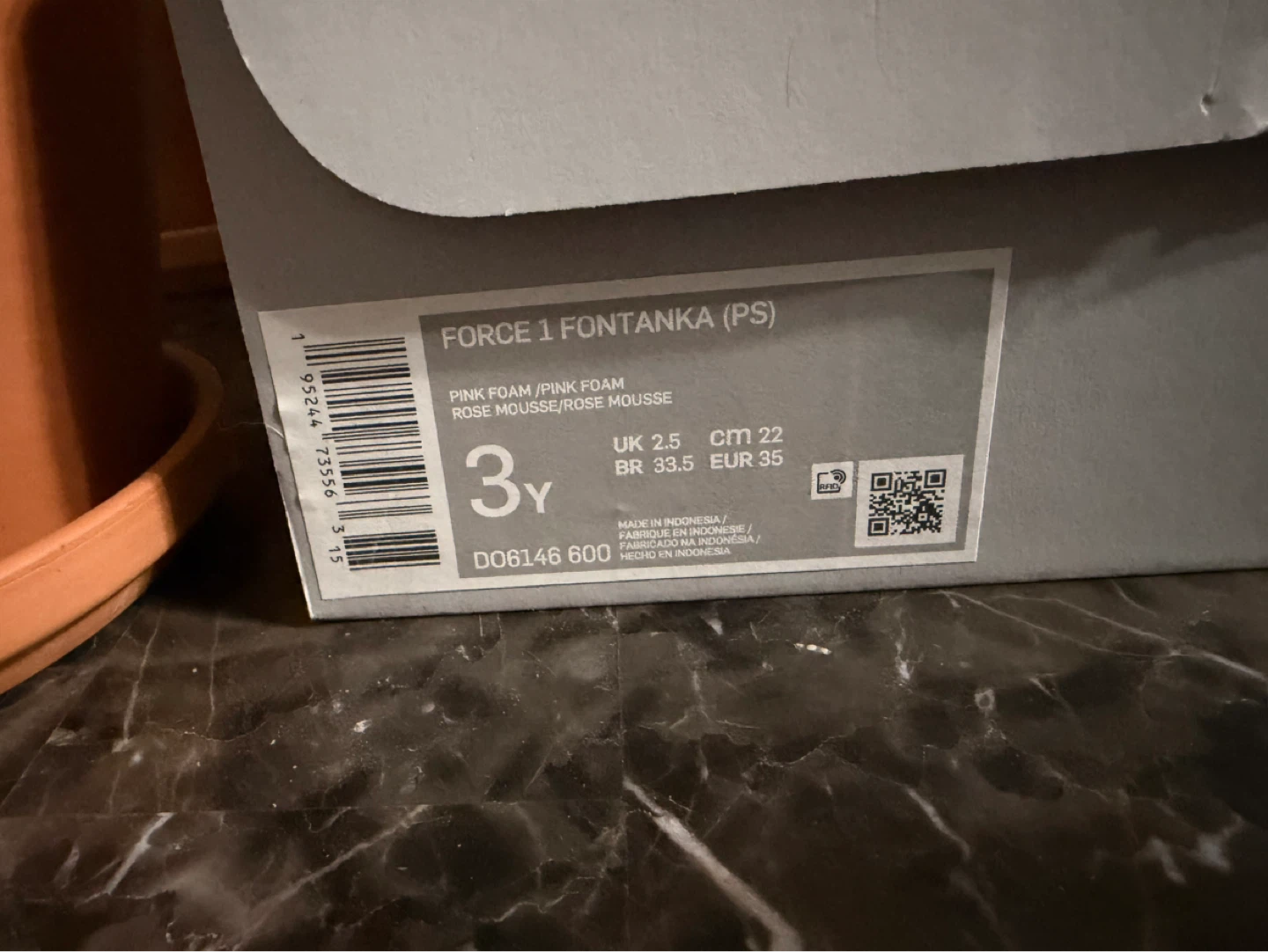 Nike Force 1 Fontanka (PS) Pink Sneakers - Youth Size 3Y - photo 4