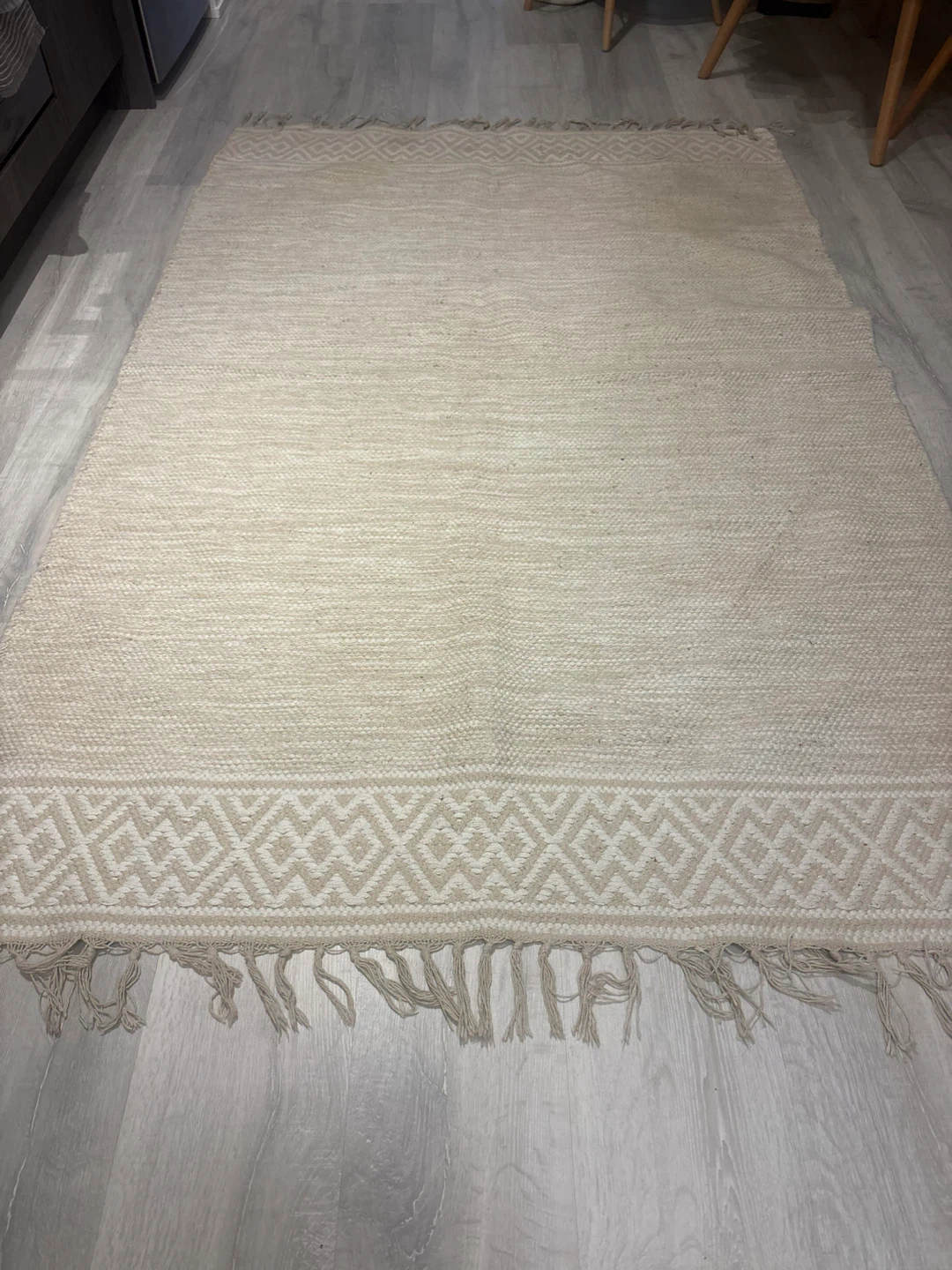 Neutral Geometric Pattern Area Rug - photo 2