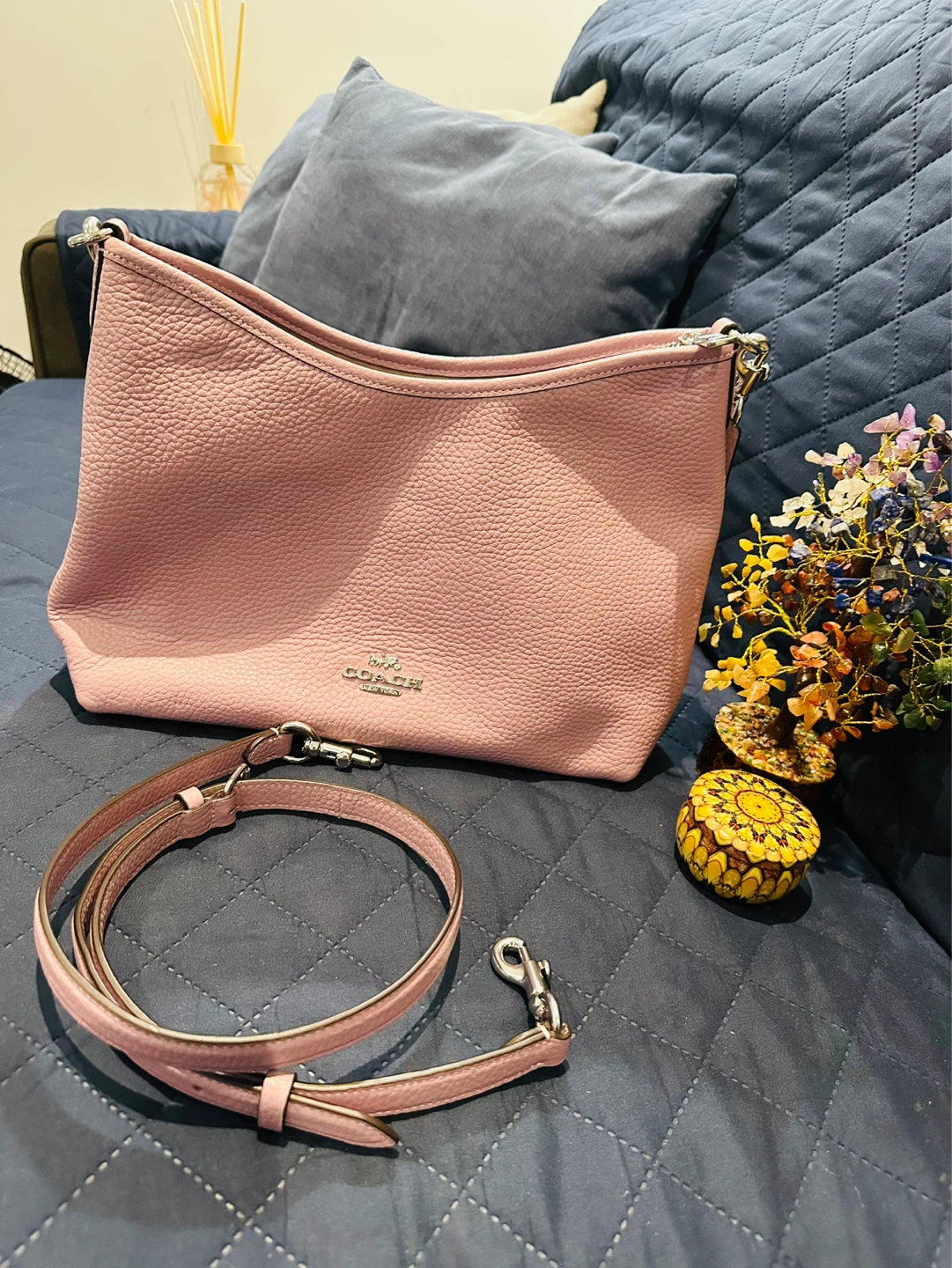 Coach Laurel Shoulder Bag - Gold/Carnation Pink - photo 2