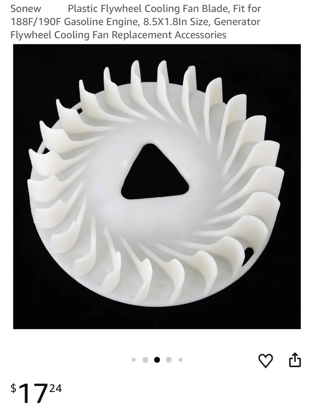 SONEW Plastic Flywheel Cooling Fan Blade for 188F/190F