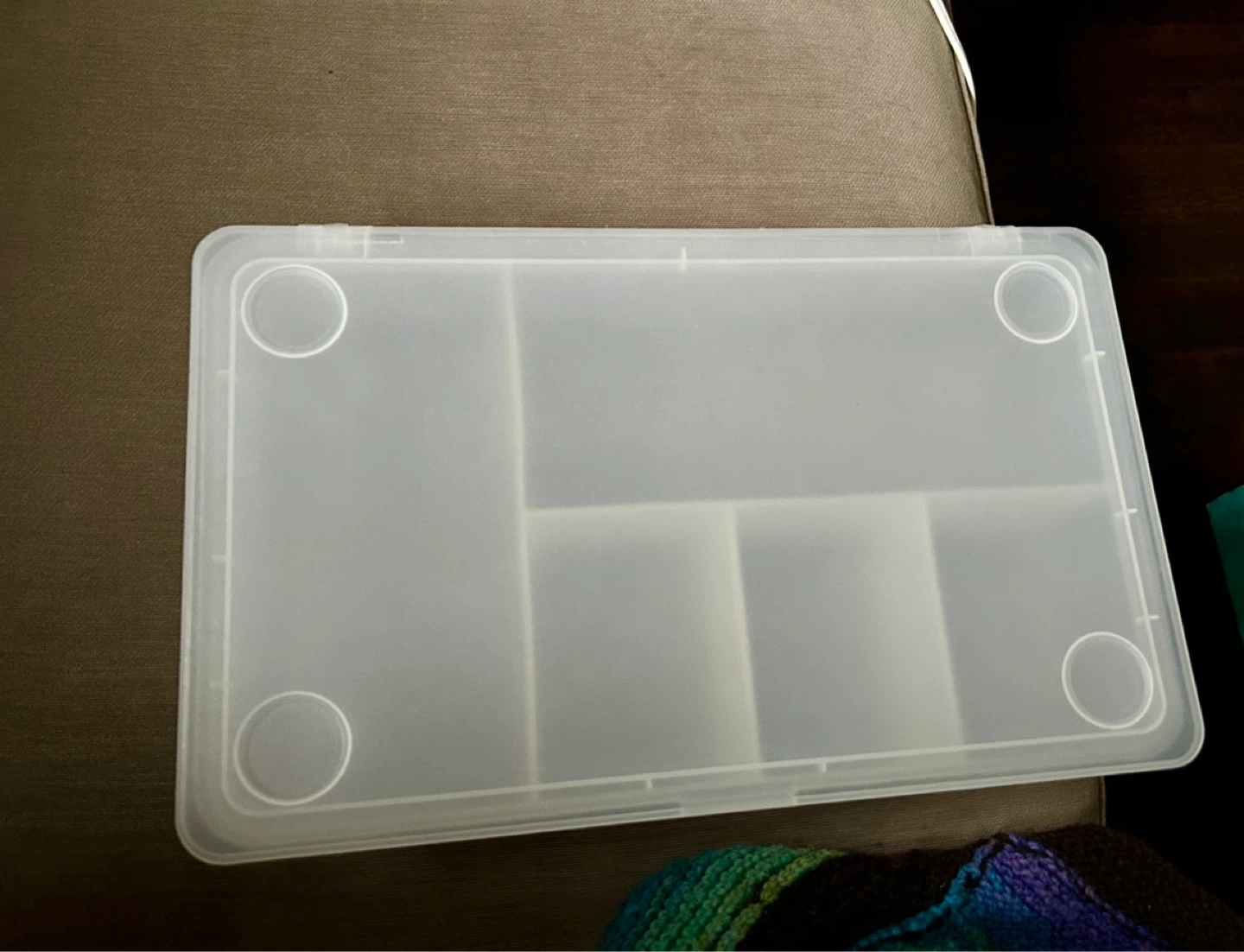 Clear Plastic Organizer Box with Compartments - photo 2