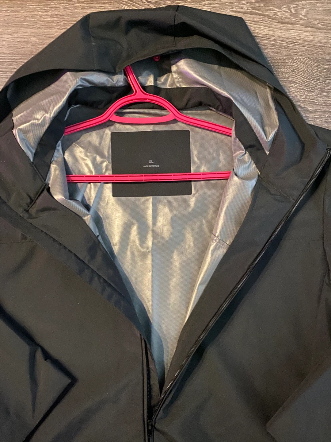 Black Muji Hooded Rain Jacket - photo 2