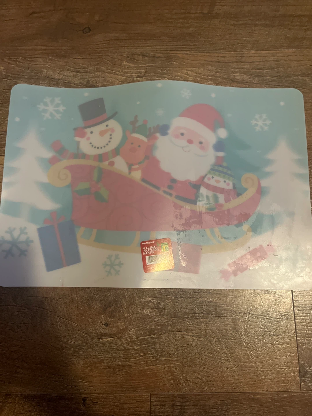 Christmas Placemat with Santa, Snowman, and Reindeer - photo 2