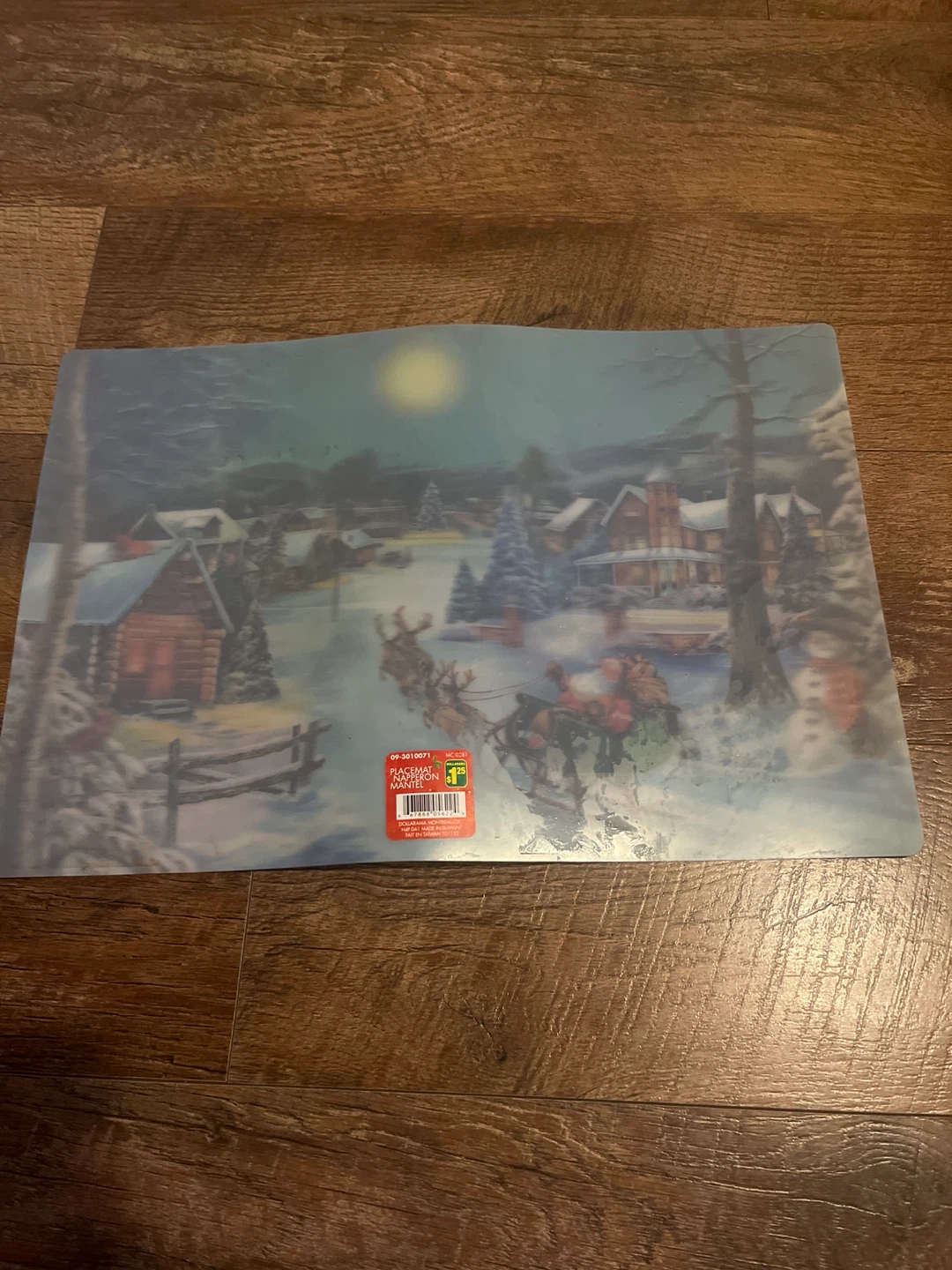 Christmas Santa Sleigh Scene Placemat - photo 2