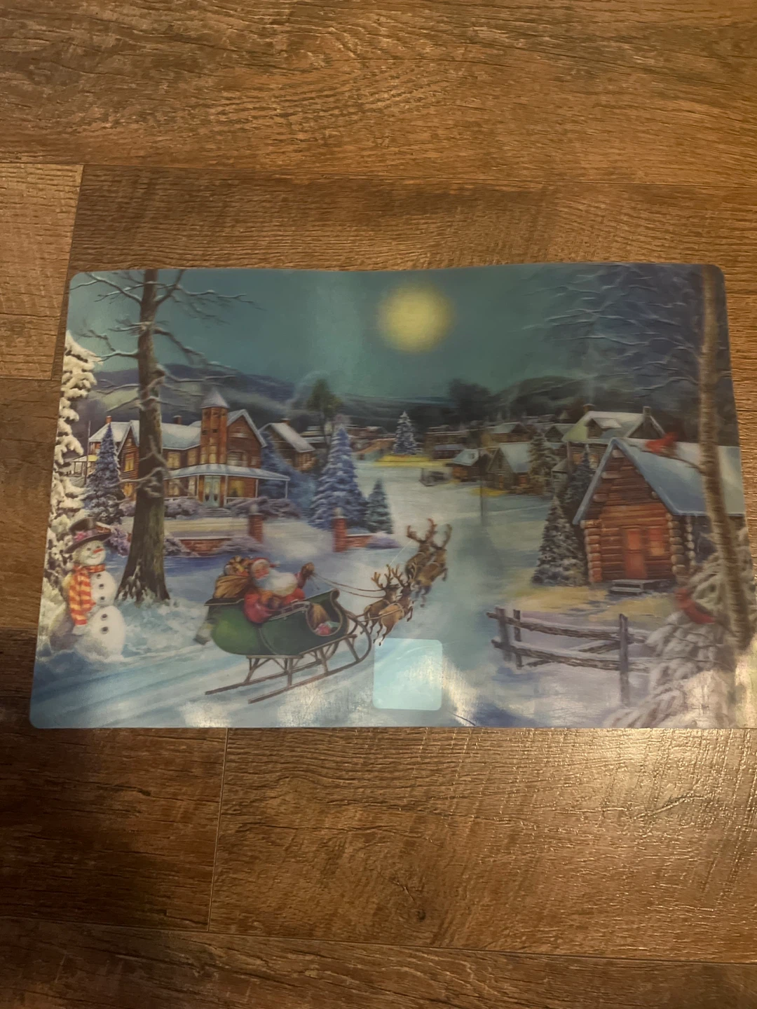 Christmas Santa Sleigh Scene Placemat