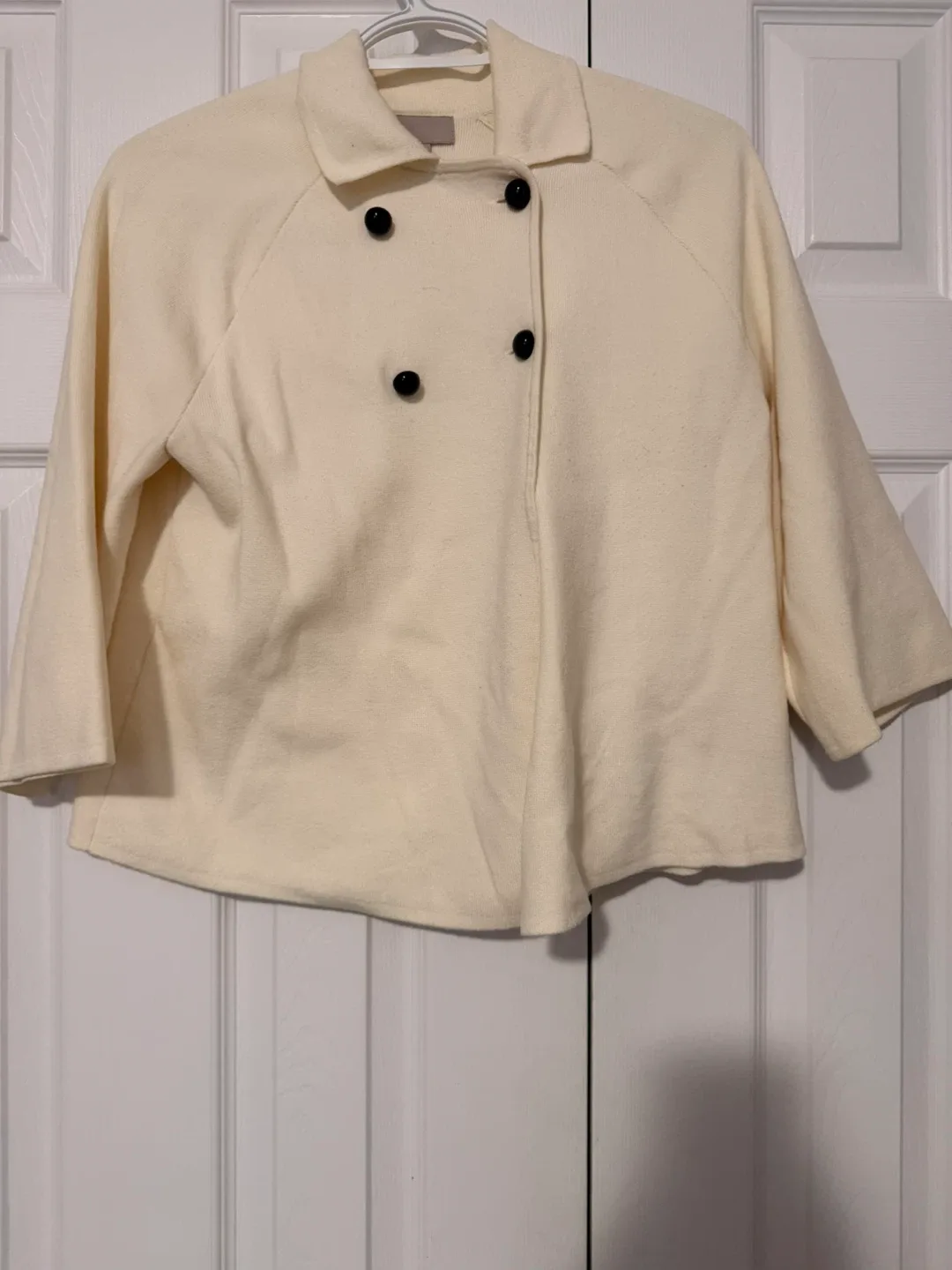 H&M Cream Double-Breasted Jacket