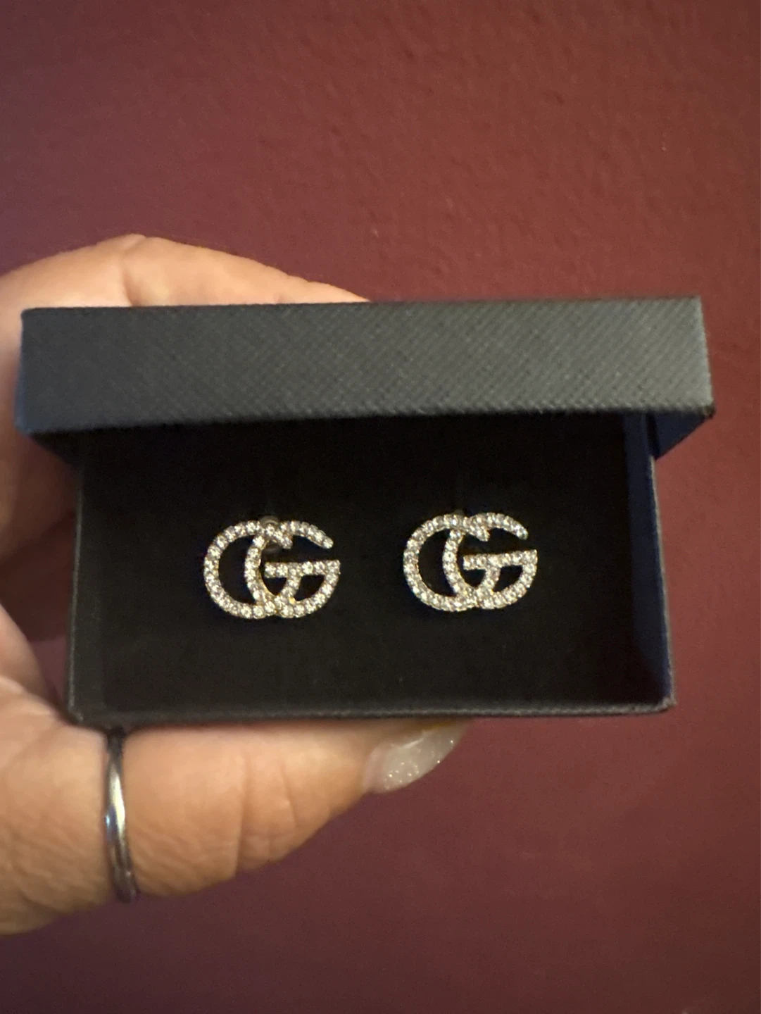 New Crystal 'GG' Stud Earrings