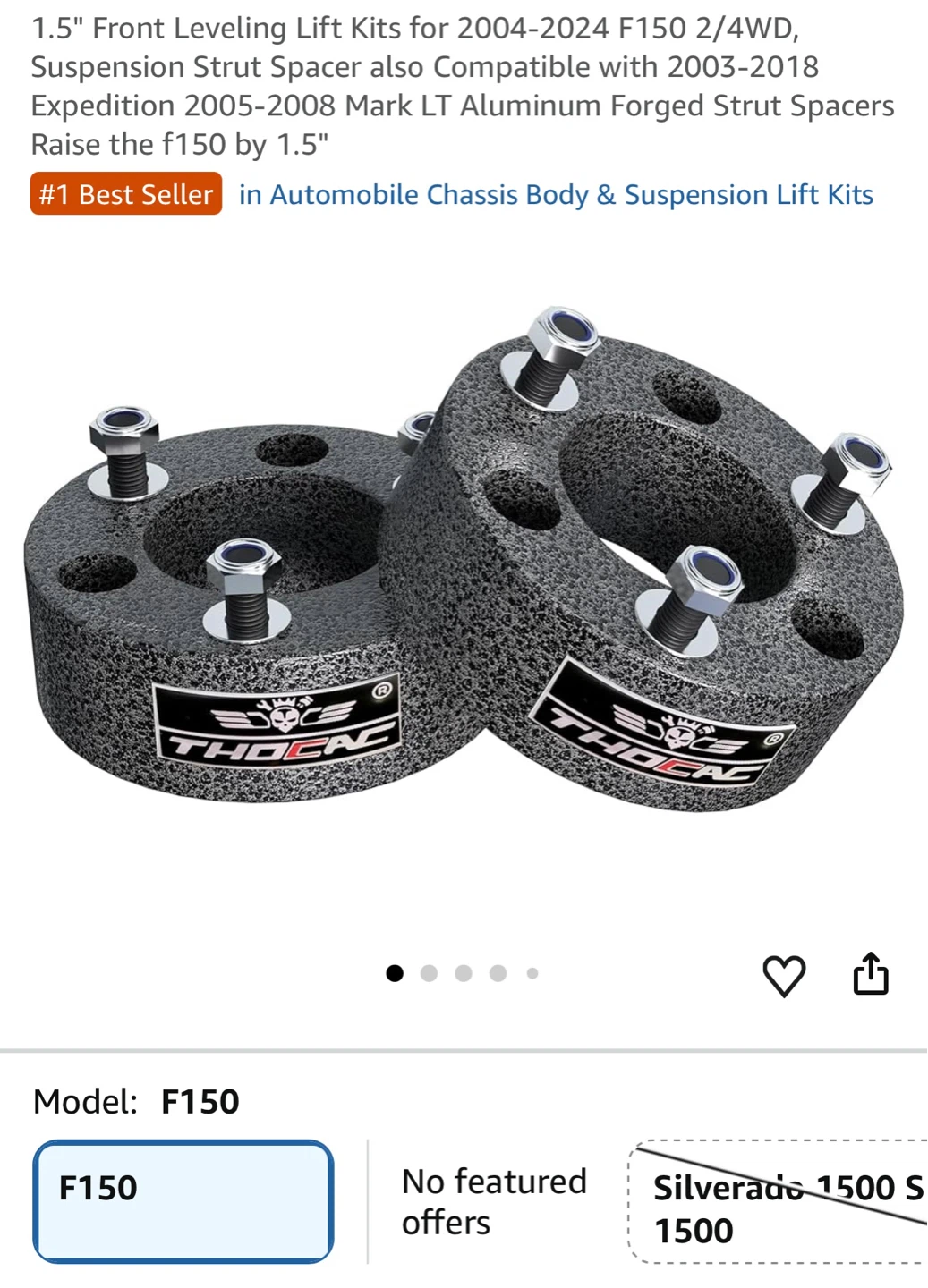 1.5" Front Leveling Lift Kit for Ford F150 2004-2024