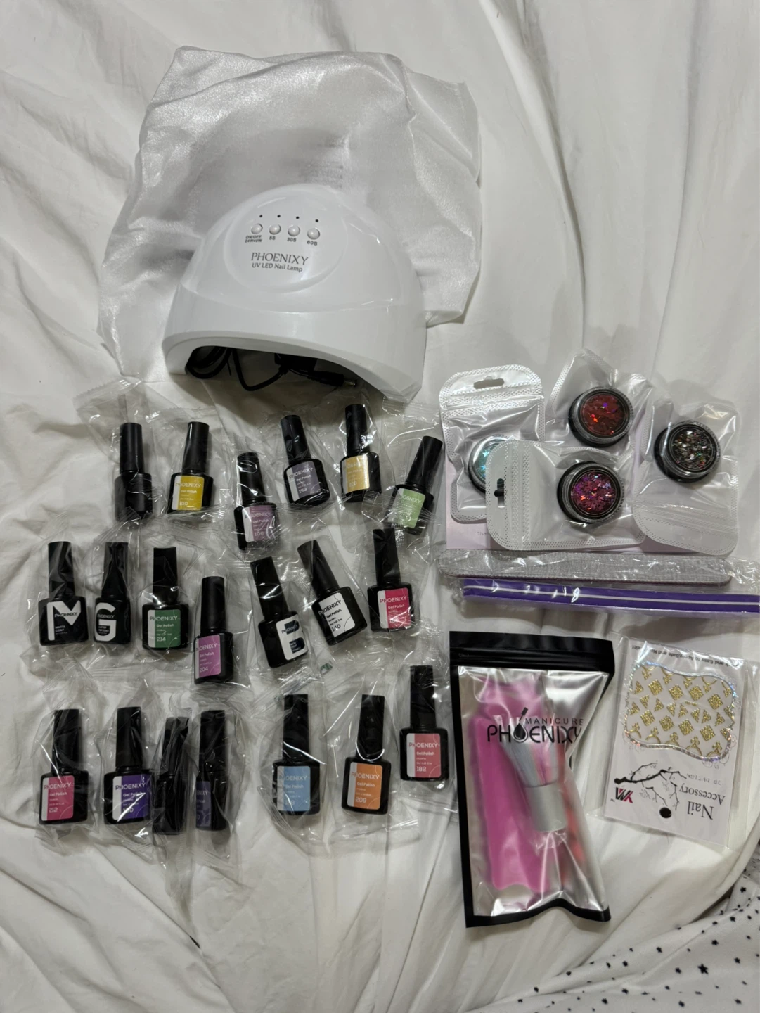 Phoenix Nail Art Kit with UV Lamp and Polishes - photo 2