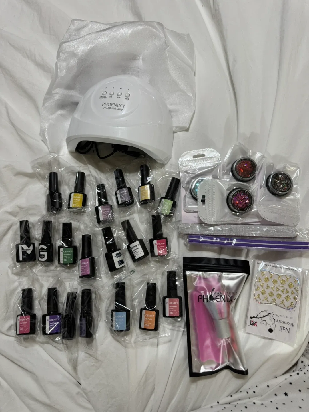 Phoenix Nail Art Kit with UV Lamp and Polishes - photo 2