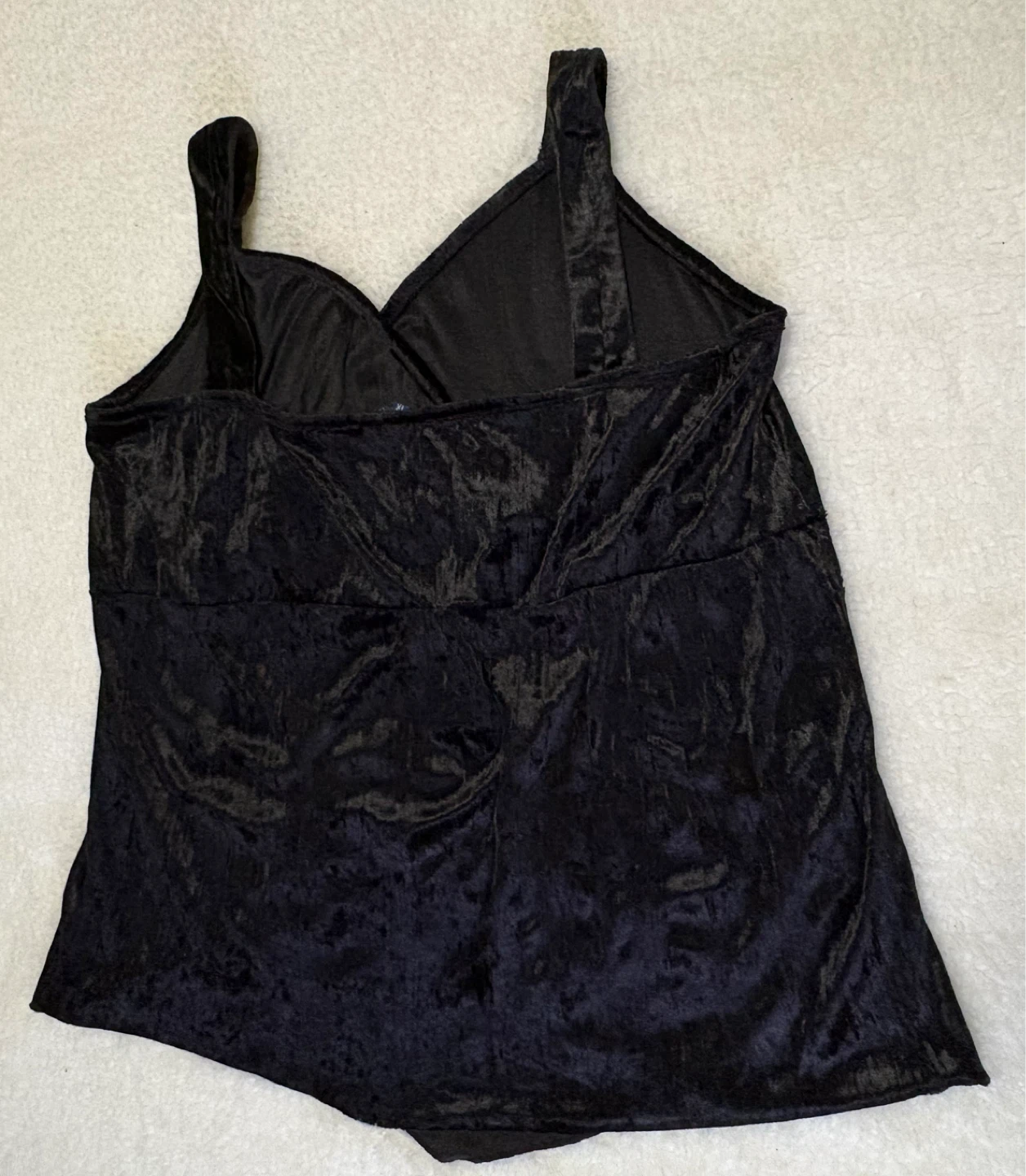 Soft Encore black burnout velvet tank top 1X - photo 2