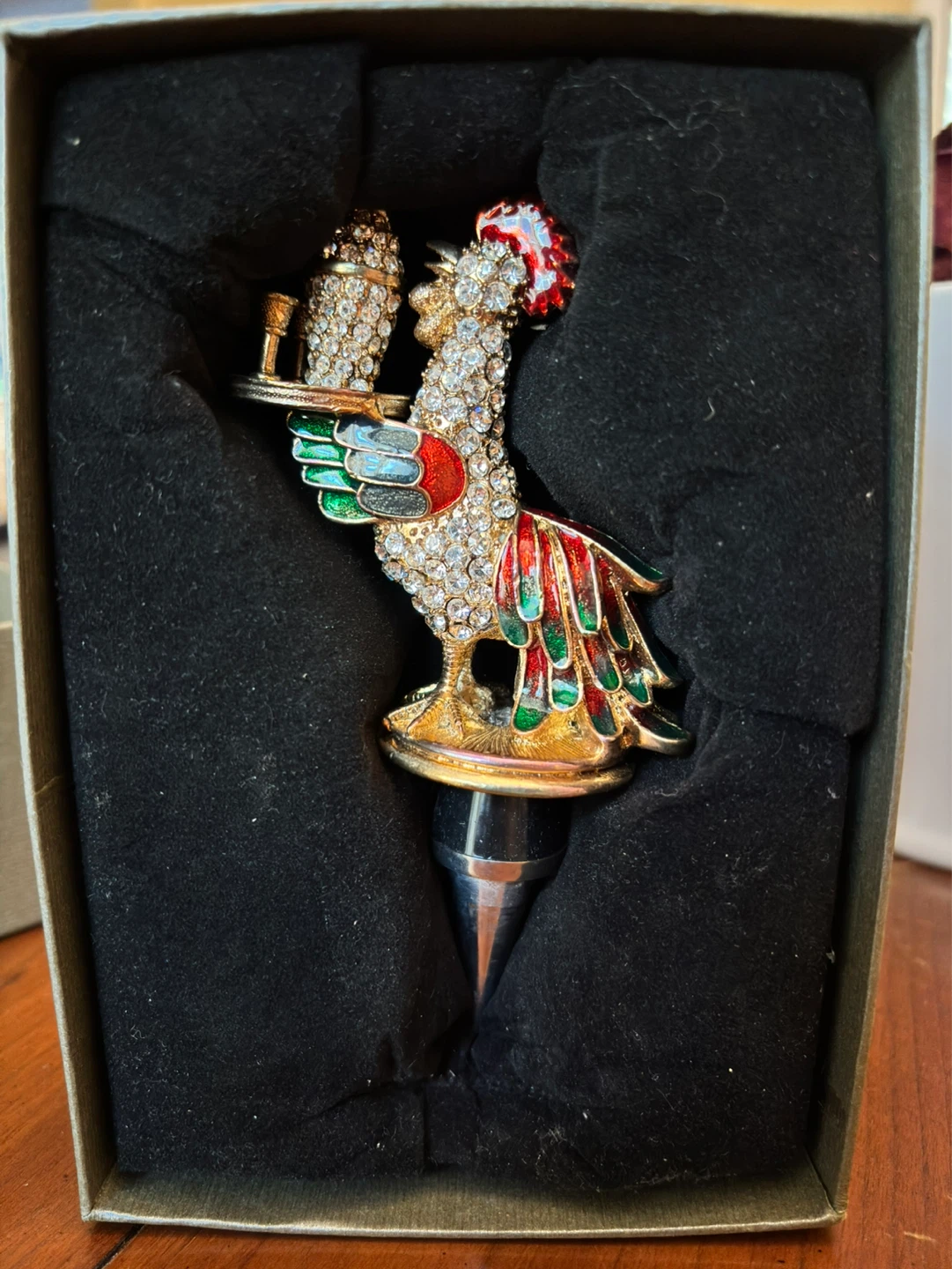 Olivia Riegel Crystal Rooster Bottle Stopper - photo 3