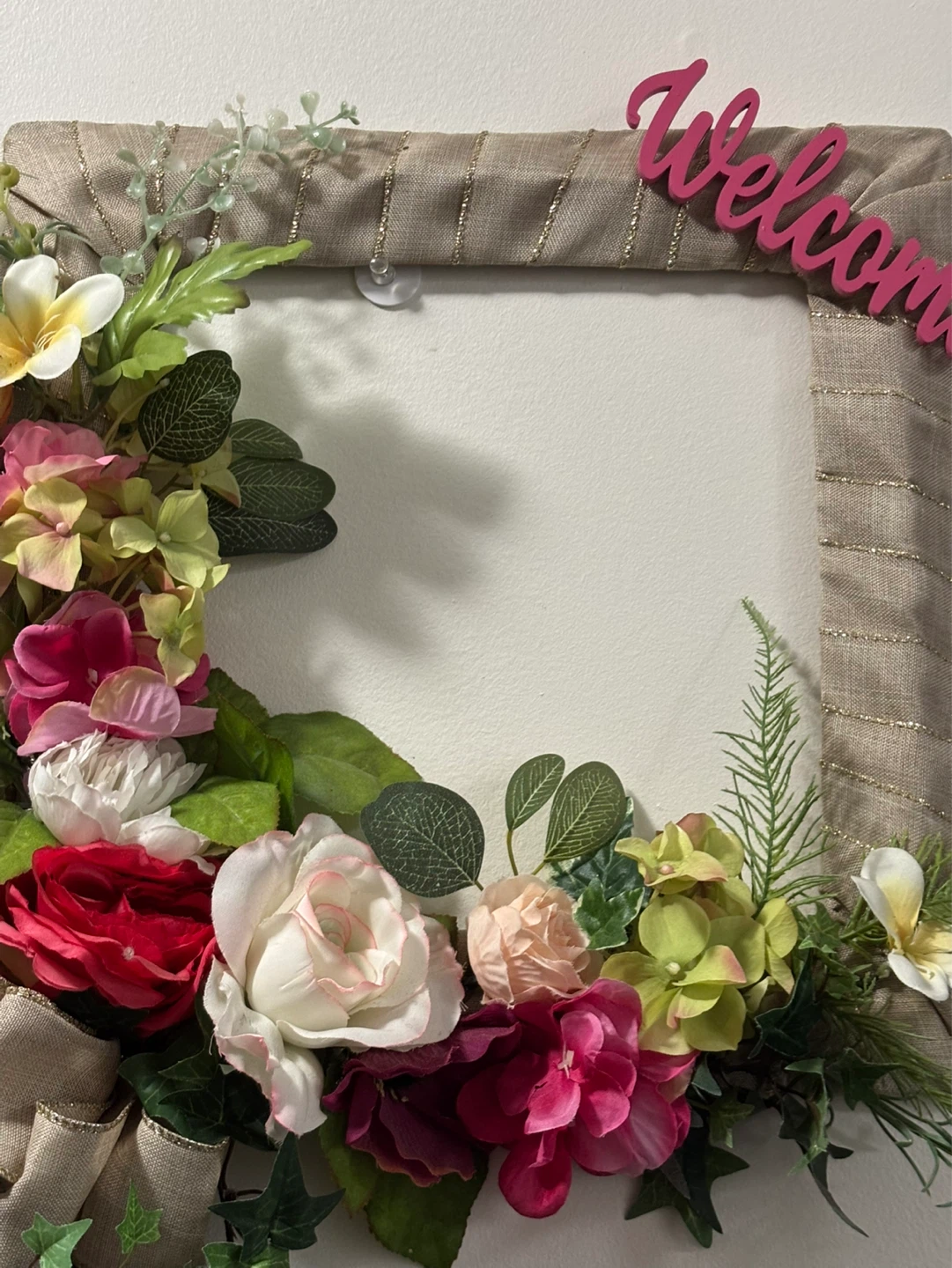 Floral Wreath with 'Welcome' Sign - photo 3