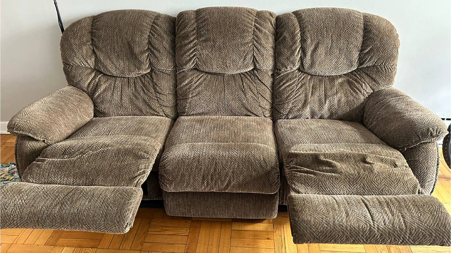 Brown Reclining Sofa - photo 2