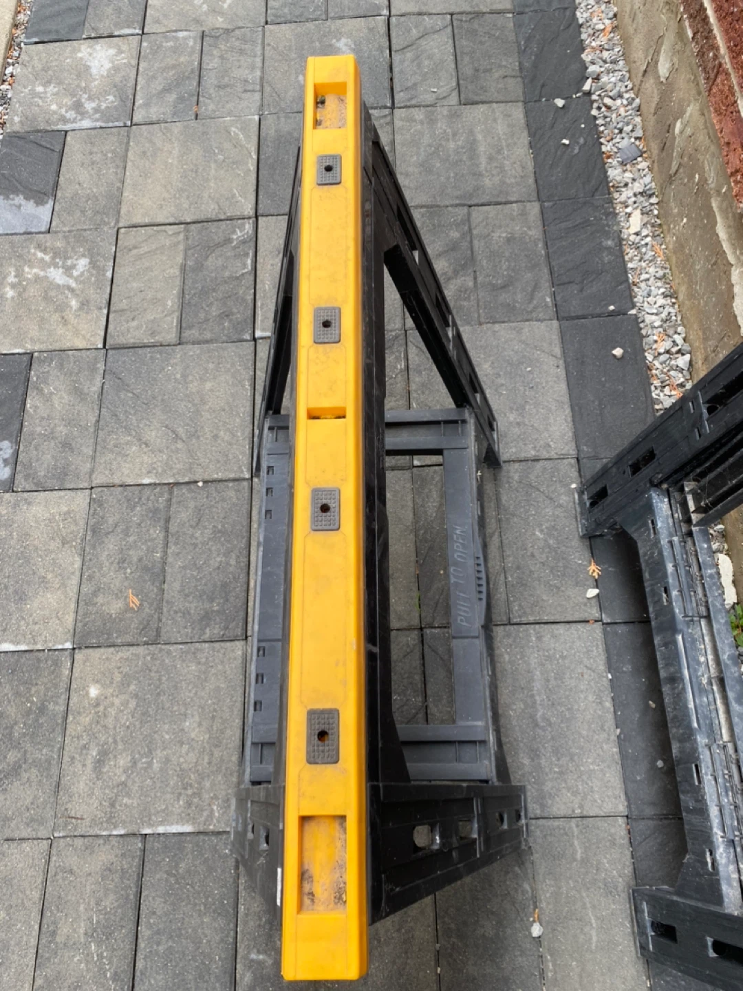 Black and Yellow Sawhorses - Pair