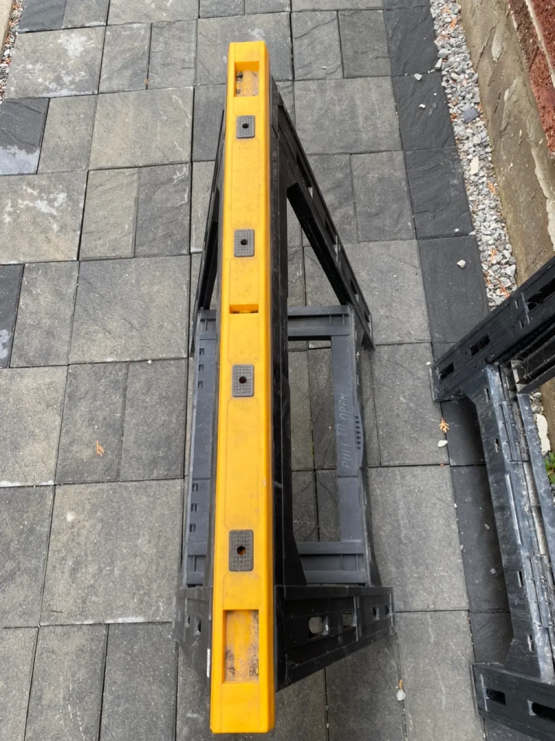 Black and Yellow Sawhorses - Pair