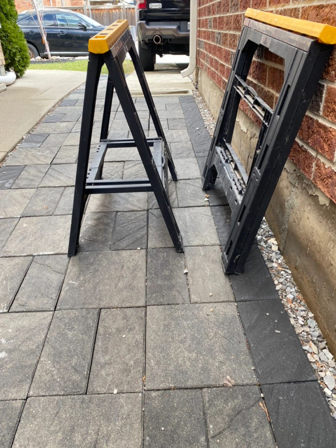 Black and Yellow Sawhorses - Pair - photo 2