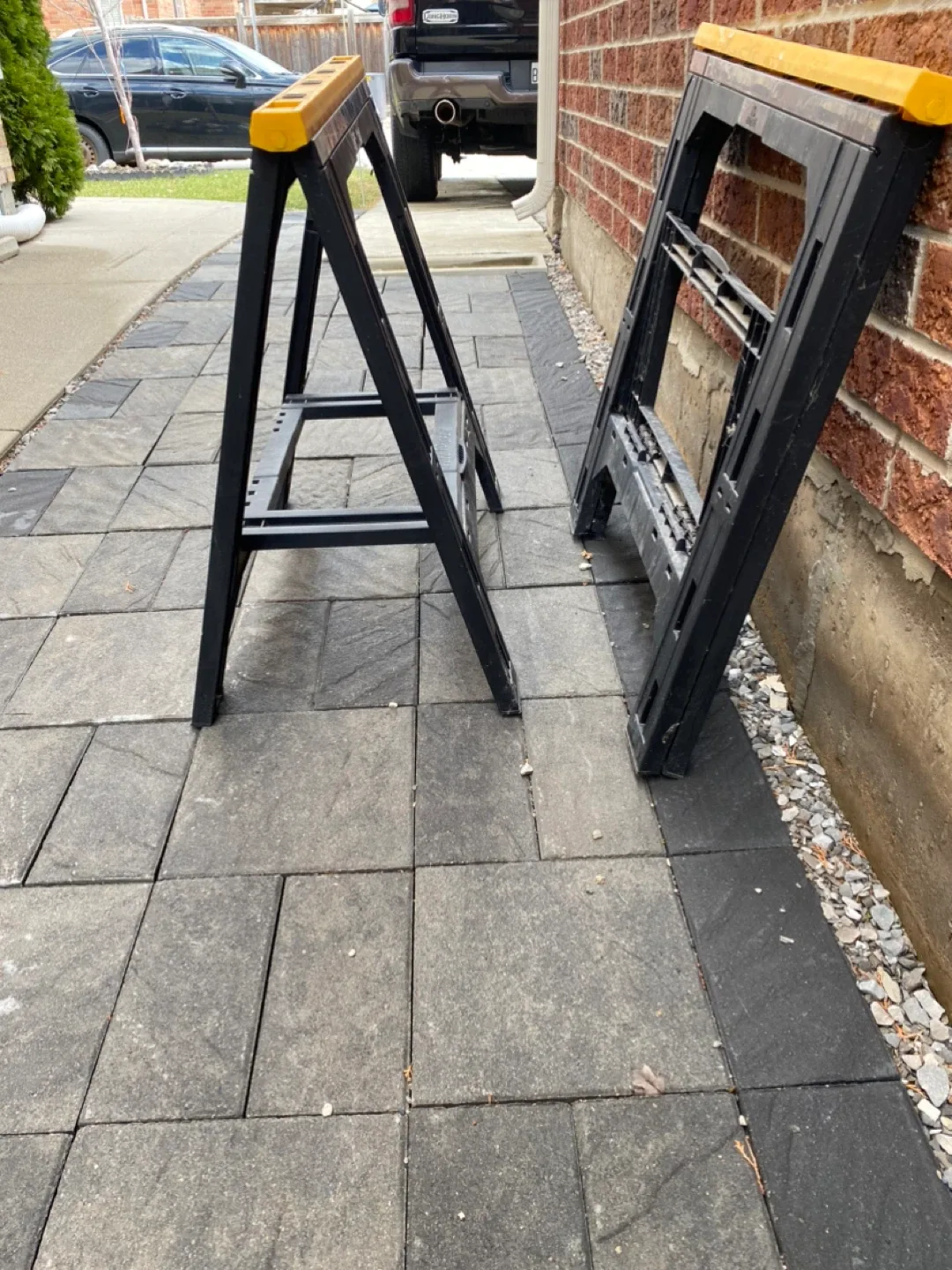 Black and Yellow Sawhorses - Pair - photo 2